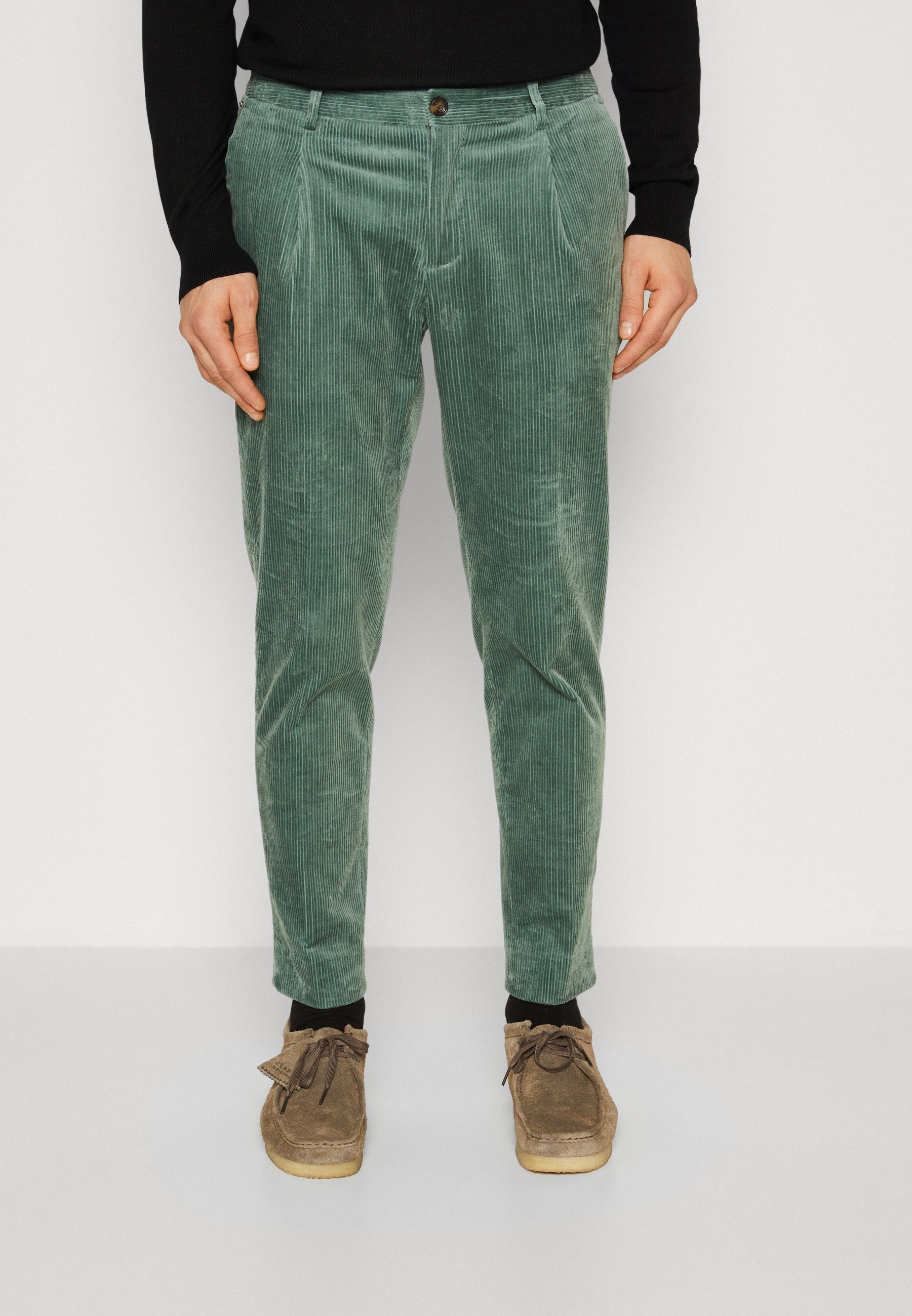 Scotch & Soda BLAKE PLEATED - Chinos - seaweed/dark green