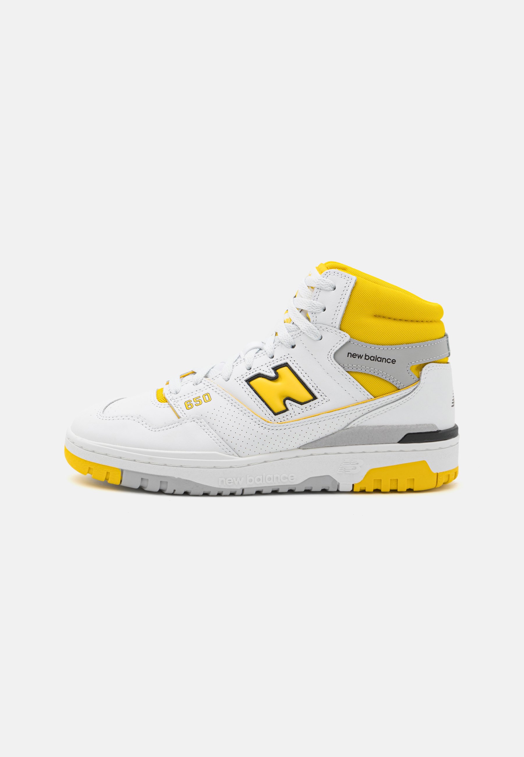 NB 650 UNISEX - High-top trainers - white/yellow/white