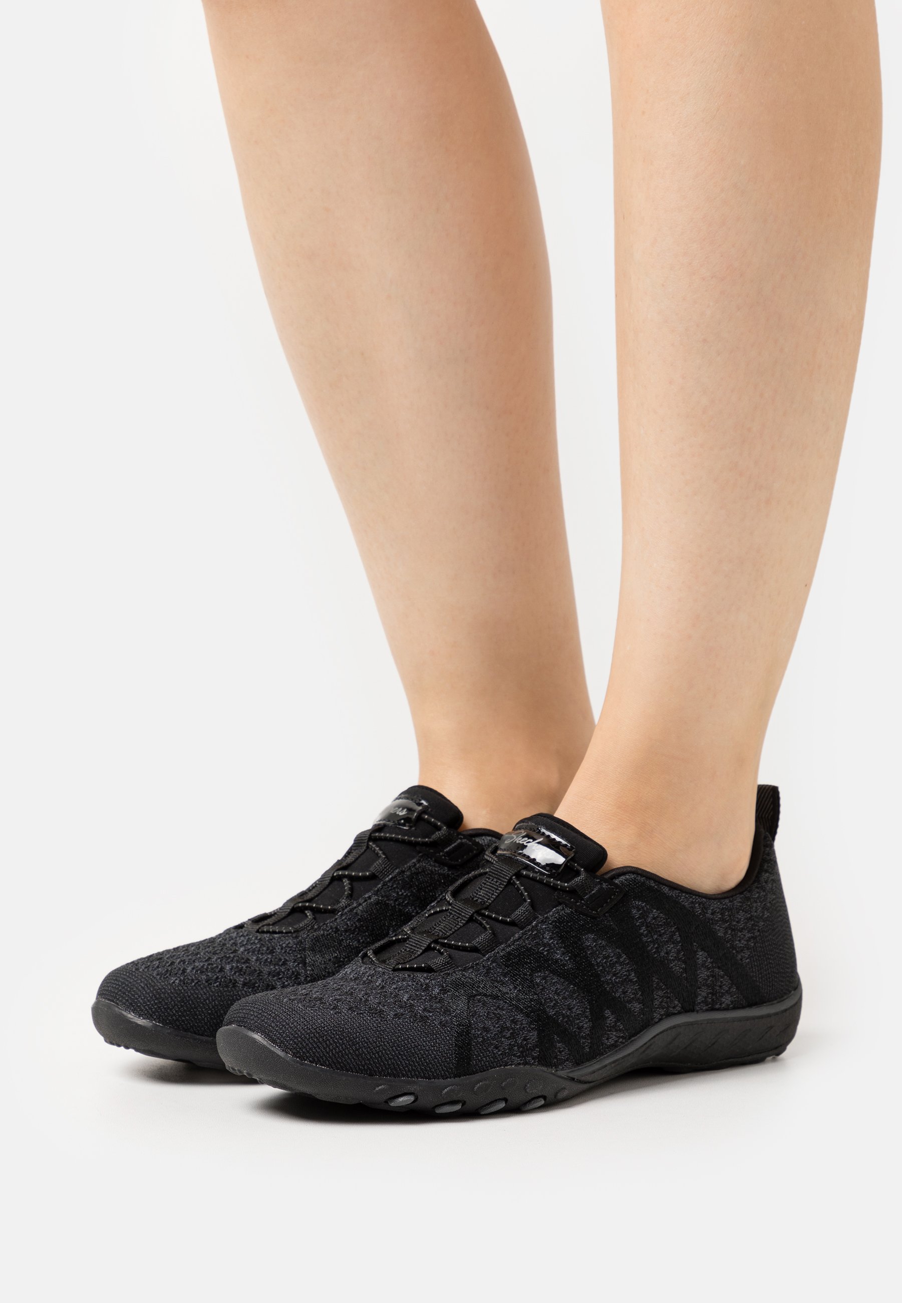 Skechers BREATHE EASY - Trainers - black engineered/charcoal/black