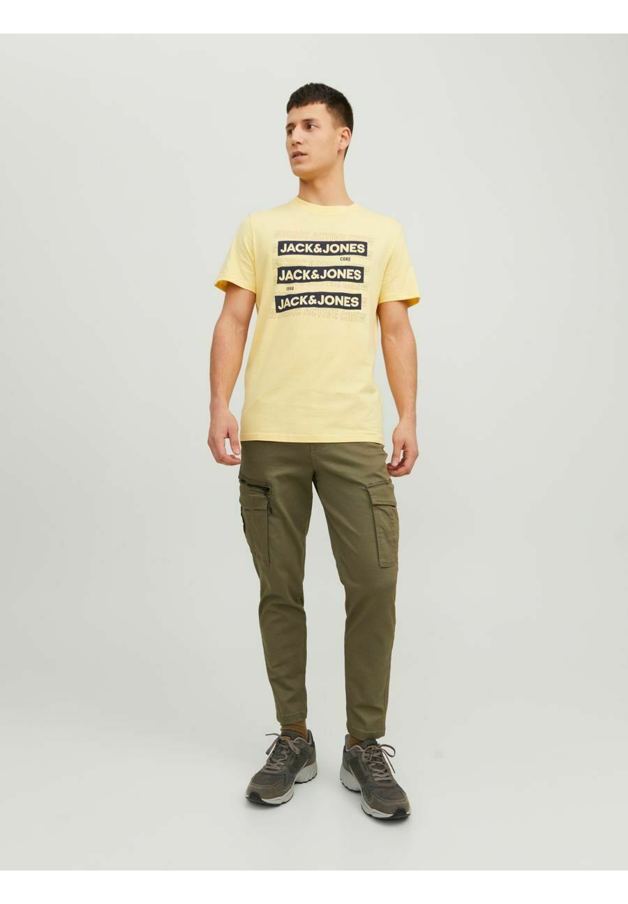 Jack &Jones LOGO - Print T-shirt - pale banana/light yellow
