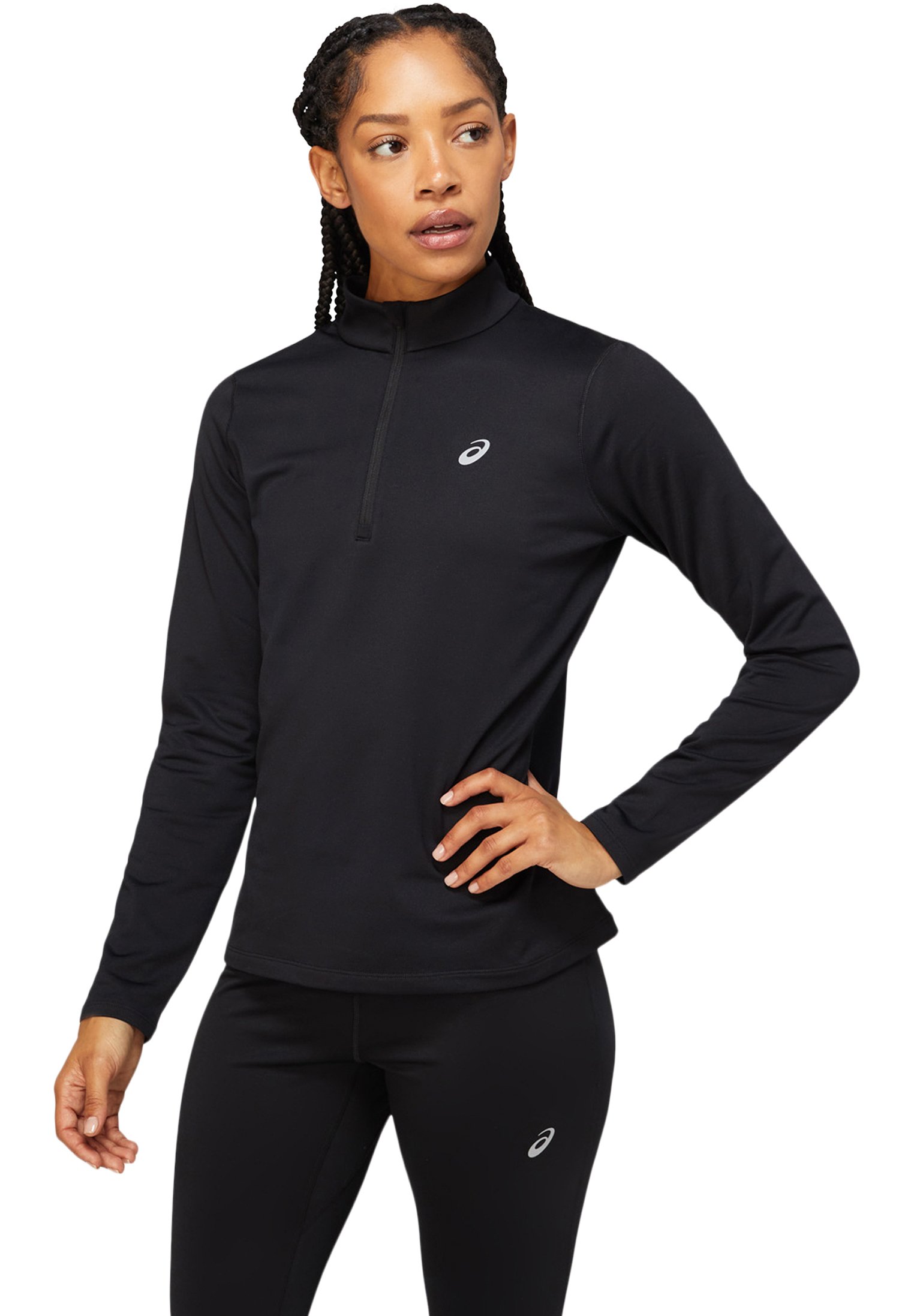 ASICS CORE LS 1/2 ZIP WINTER TOP - Long sleeved top - performance black/black