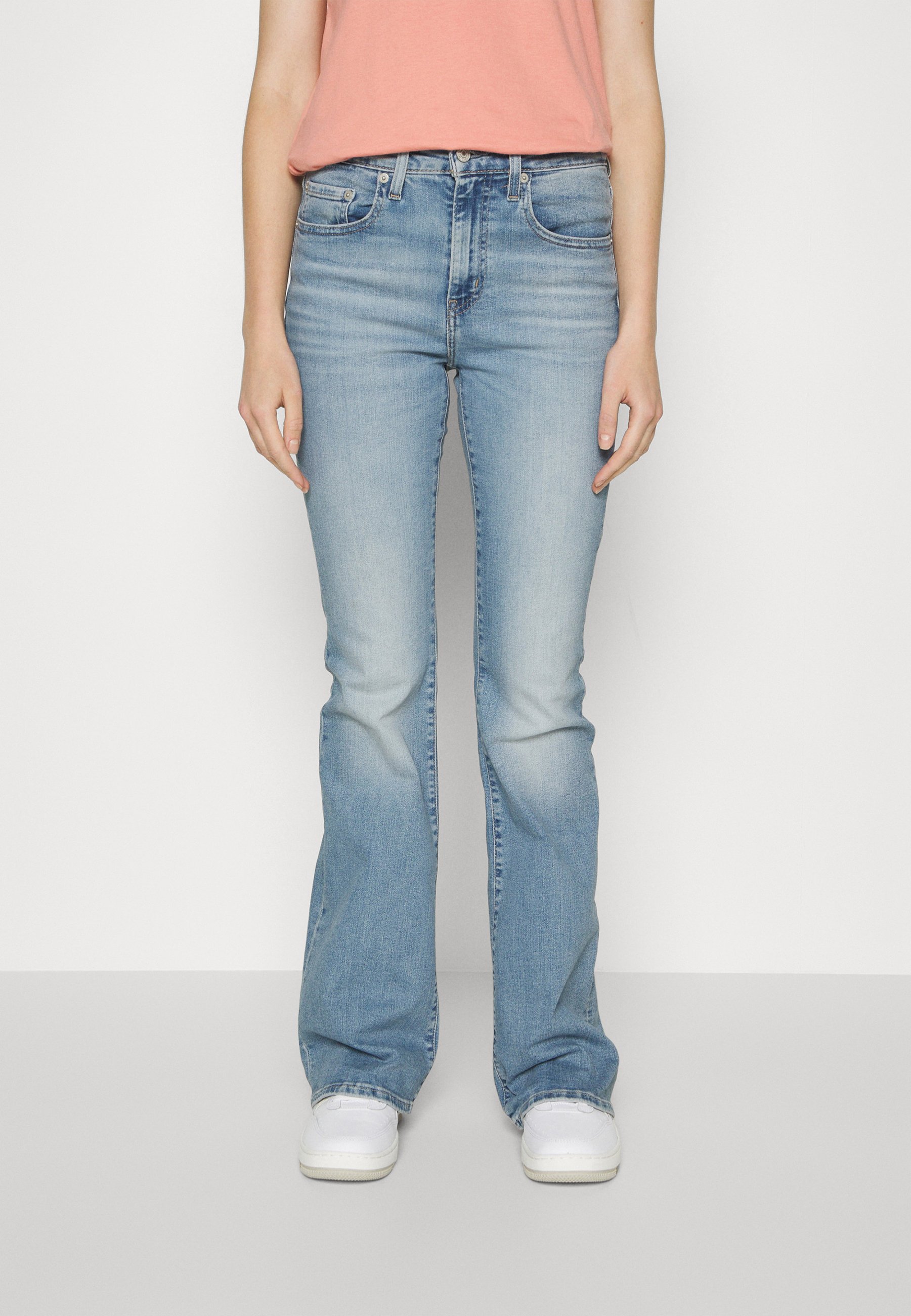 Levi's® 726™ HIGH RISE FLARE - Flared Jeans - blue wave light/light-blue denim