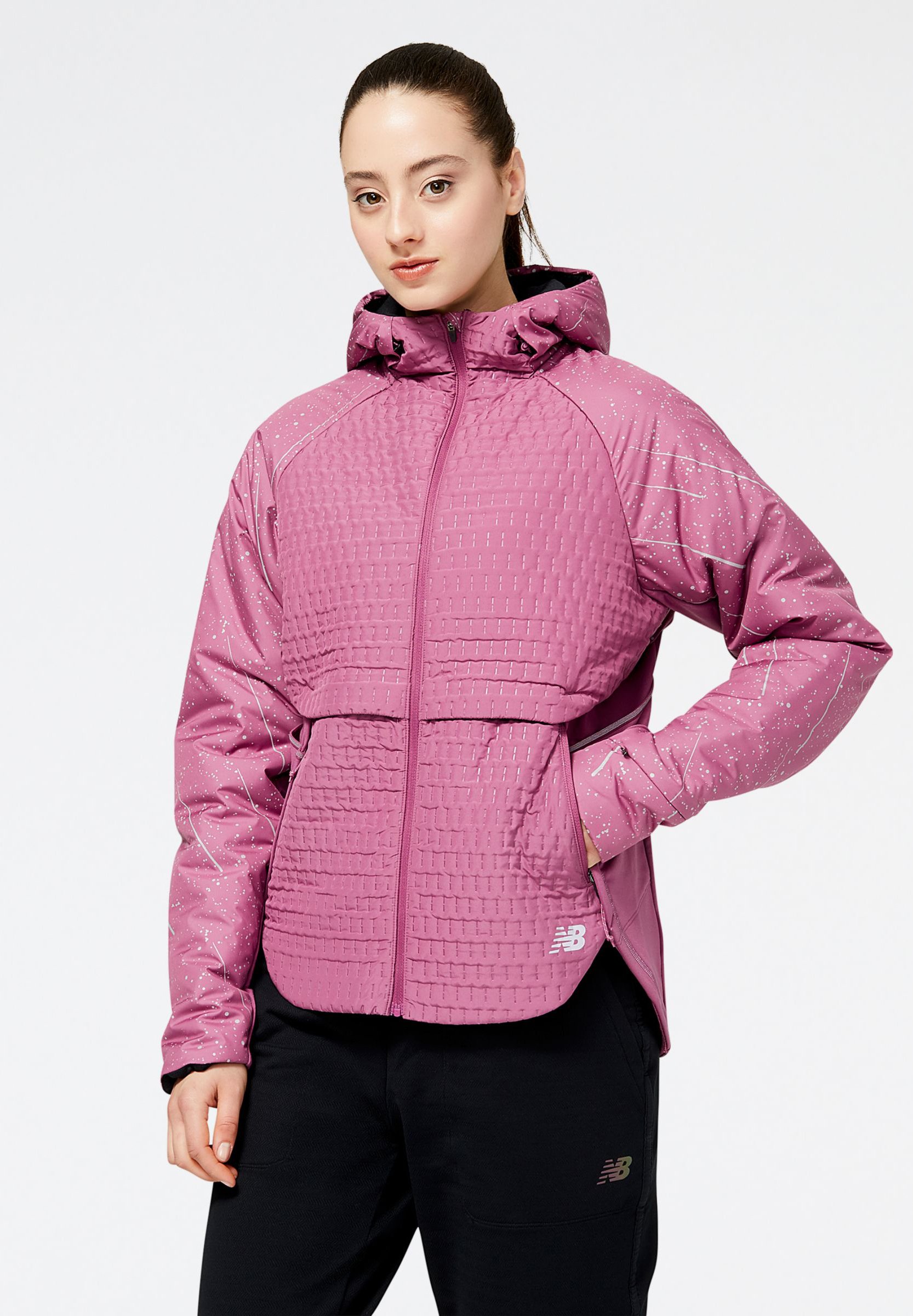NB REFLECTIVE IMPACT RUN HEAT  - Running jacket - raisin (638)/bordeaux