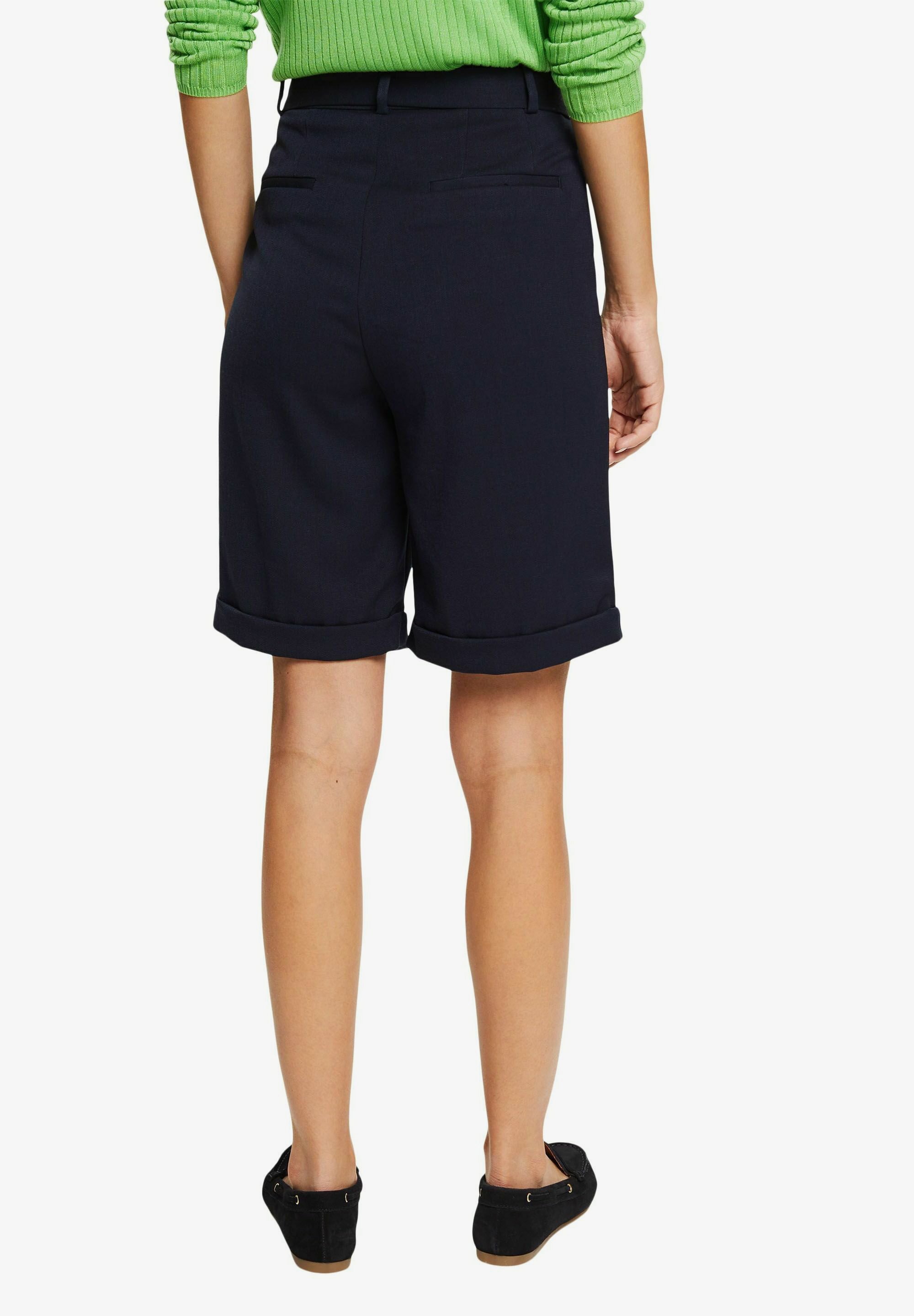 Esprit MIT BUNDFALTEN - Shorts - navy/dark blue