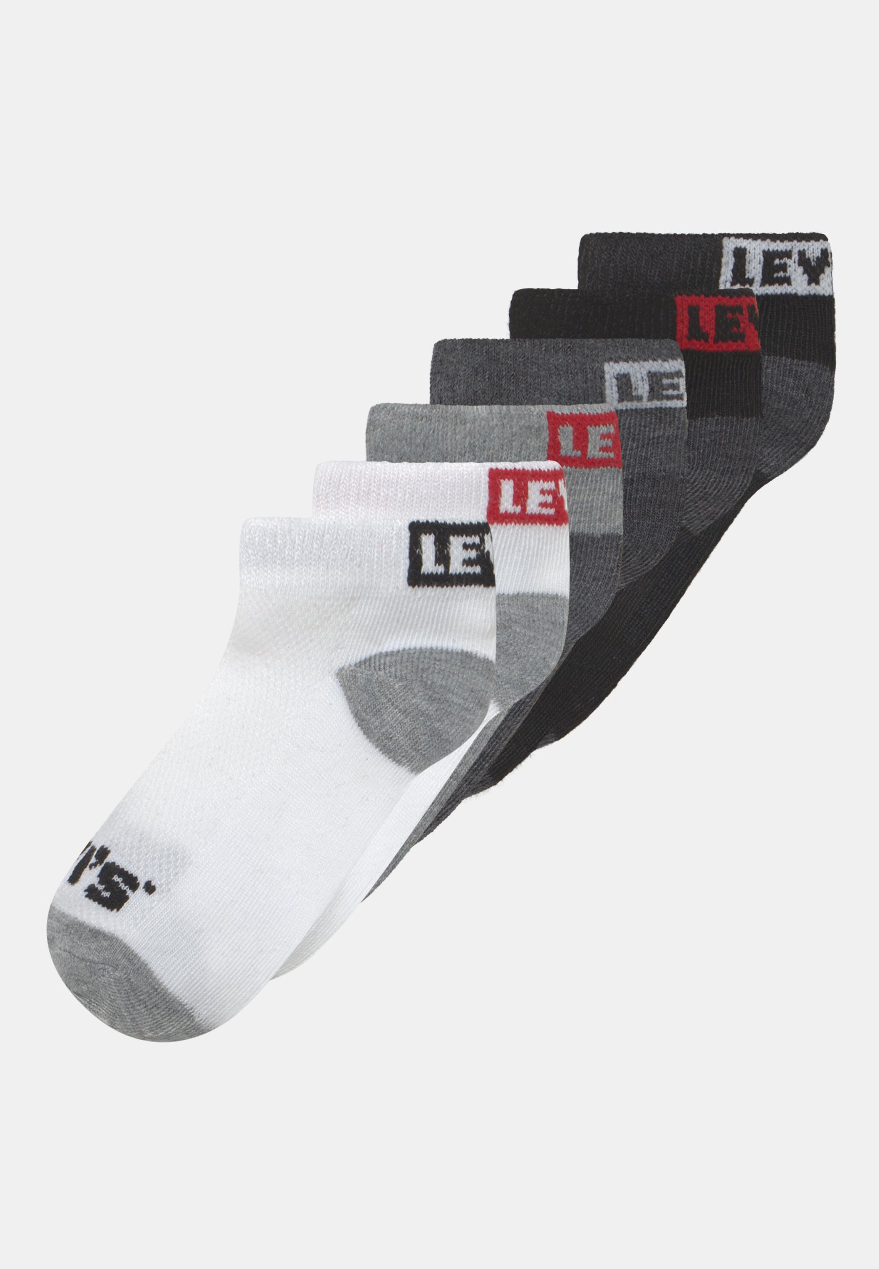 Levi's® LOW CUT 6 PACK UNISEX - Socks - dark grey heather/mottled grey