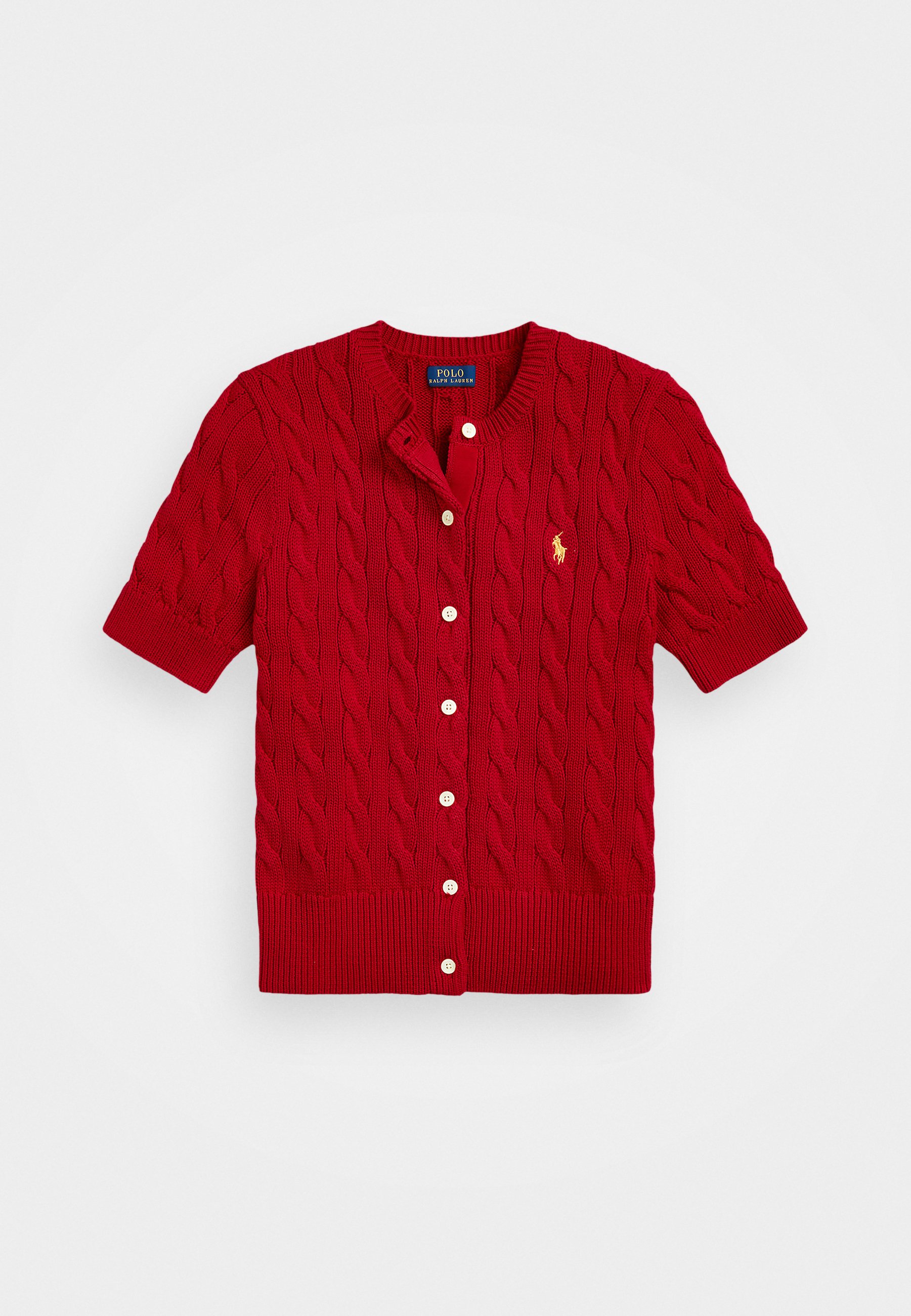 Polo Ralph Lauren LONG SLEEVE CARDIGAN - Cardigan - red