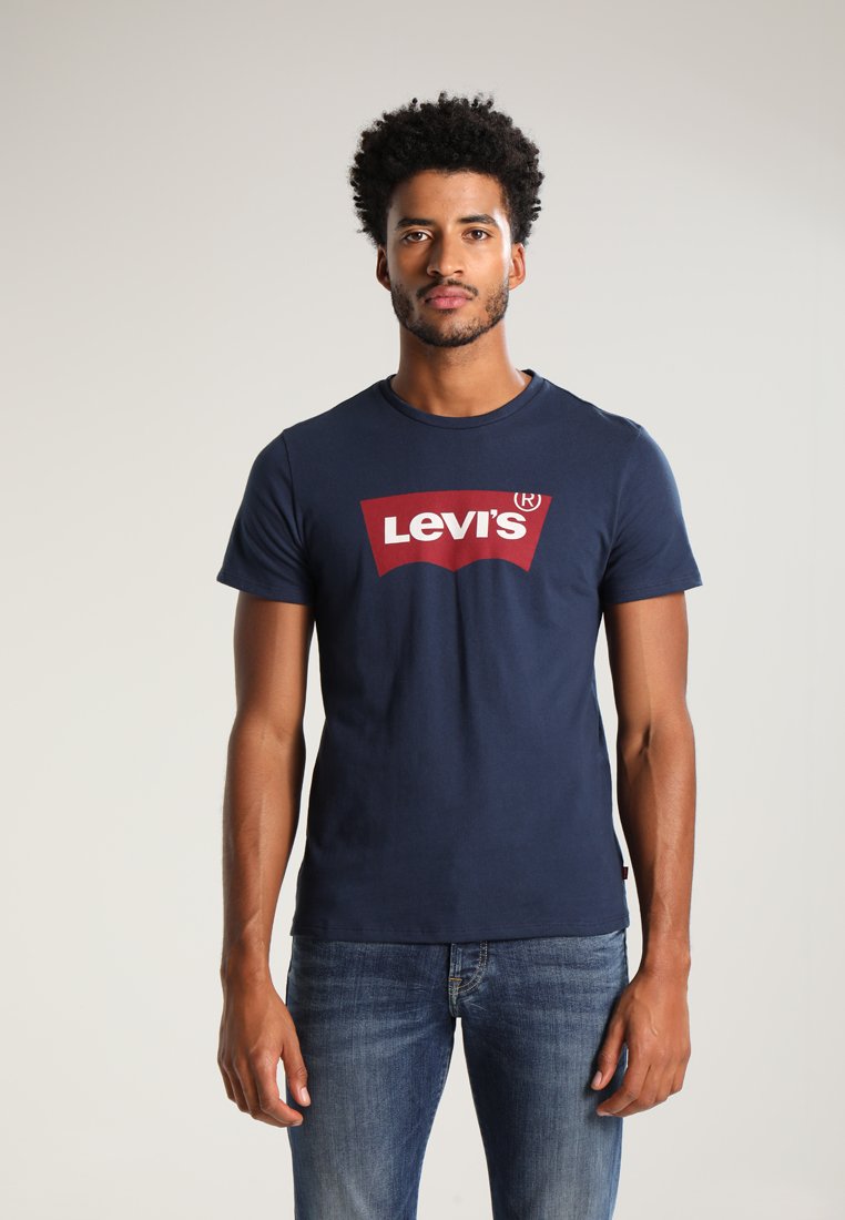 Levi's® GRAPHIC SET-IN NECK - Print T-shirt - graphic dress blues/dark blue