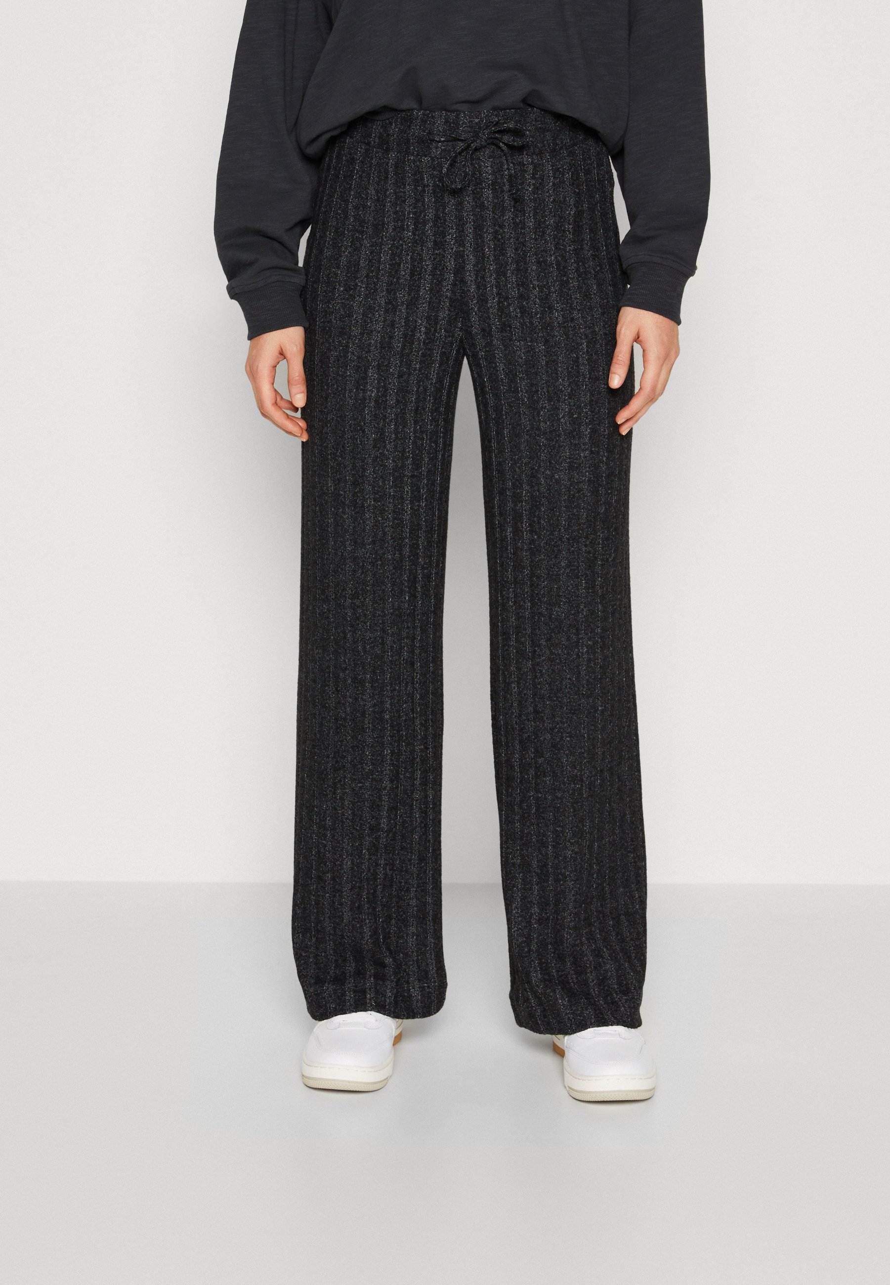 Esprit PANT BRUSHD - Trousers - black