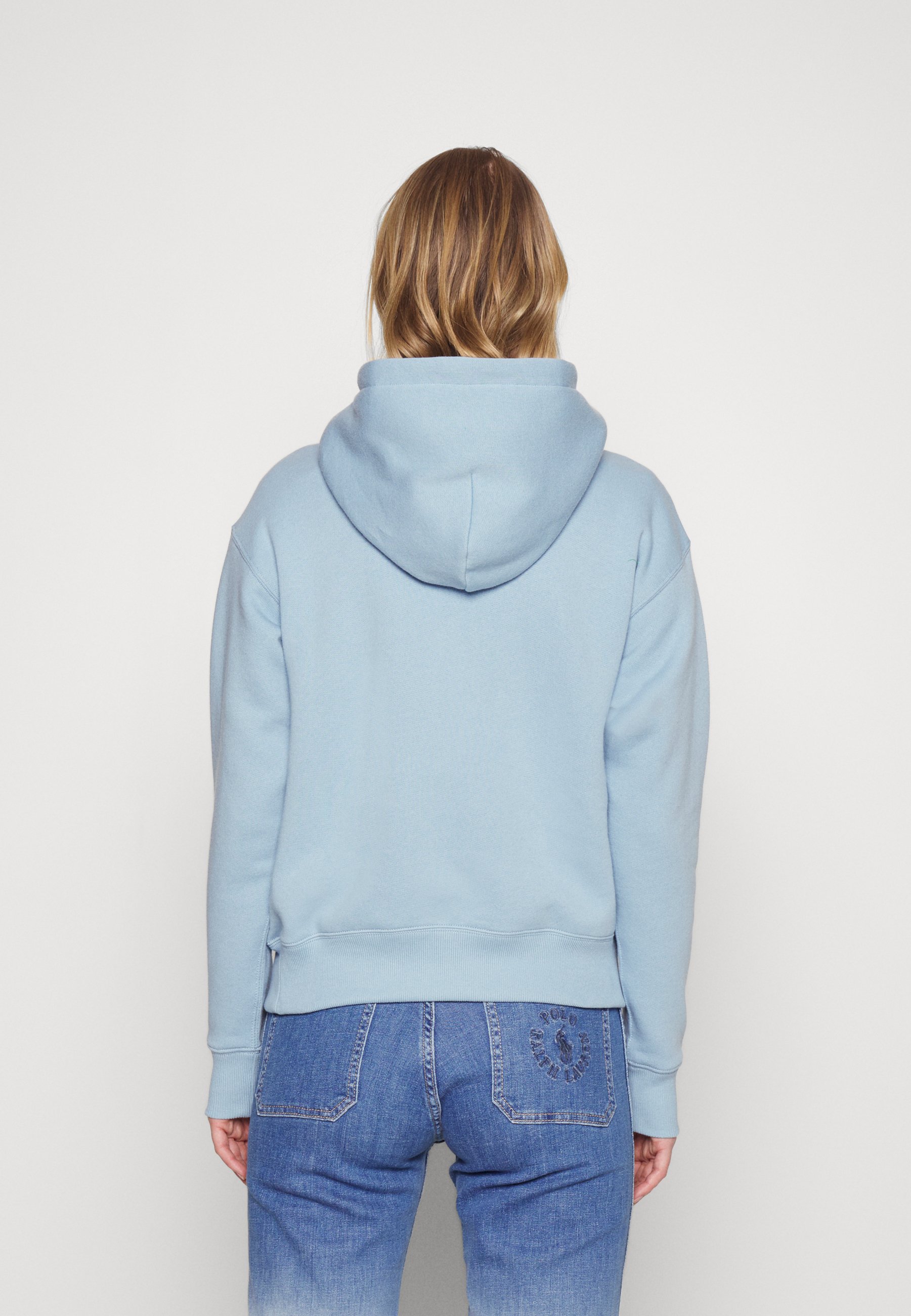 Polo Ralph Lauren MED BEAR LONG SLEEVE-SWEATSHIRT - Hoodie - powder blue/blue