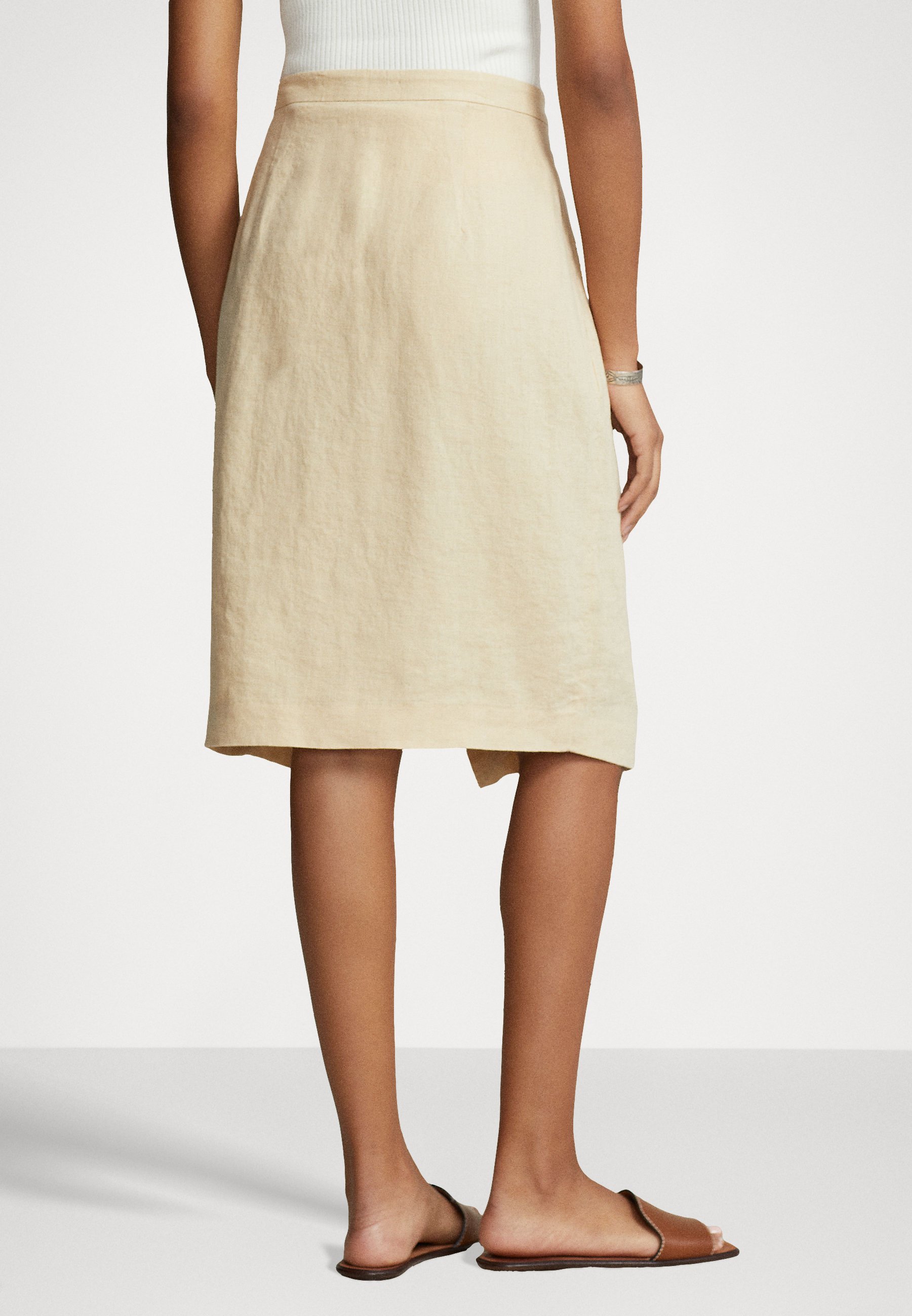 Polo Ralph Lauren DANA KNEE PENCIL - Pencil skirt - basic sand/sand