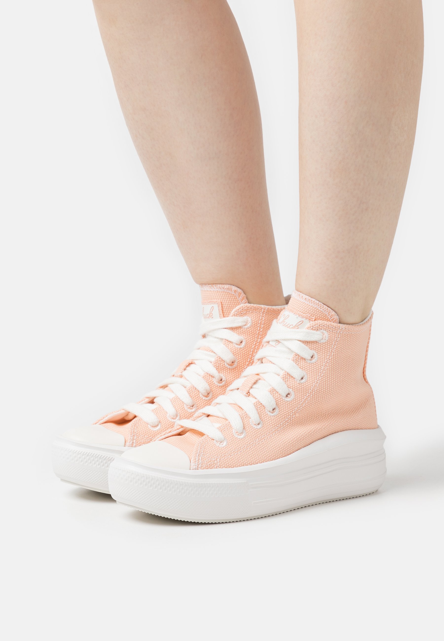 Converse CHUCK TAYLOR ALL STAR MOVE - High-top trainers - cheeky coral/vintage white/pink