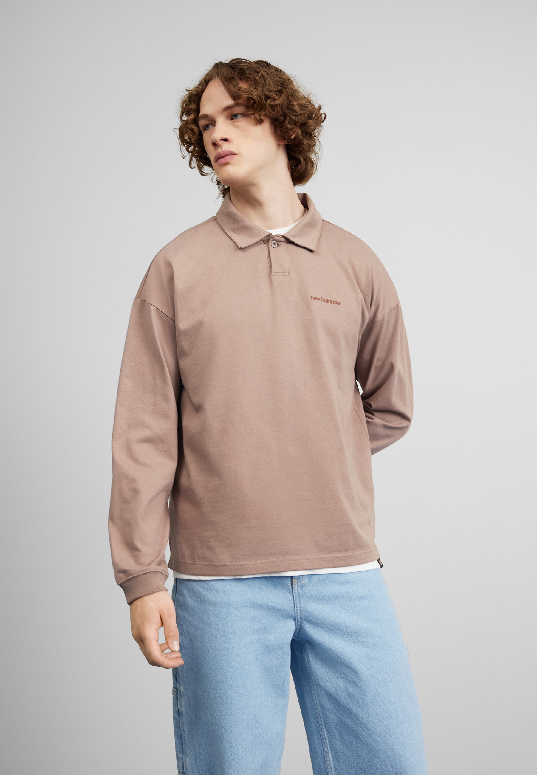 NB ATHLETICS LINEAR - Long sleeved top - mushroom/brown