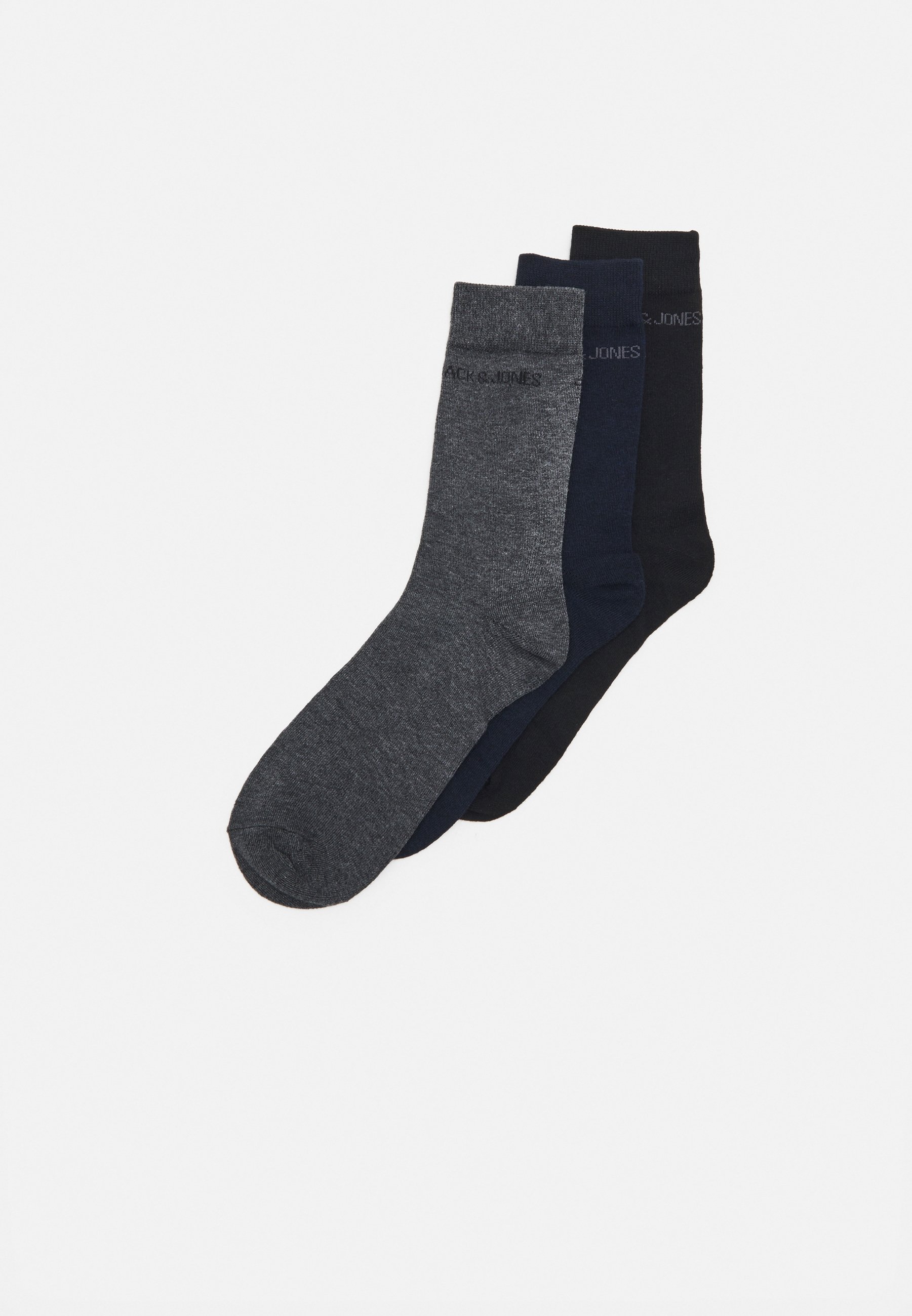 Jack &Jones JACARBO GIFTBOX 3 PACK - Socks - navy blazer/black/dark grey melange/dark blue