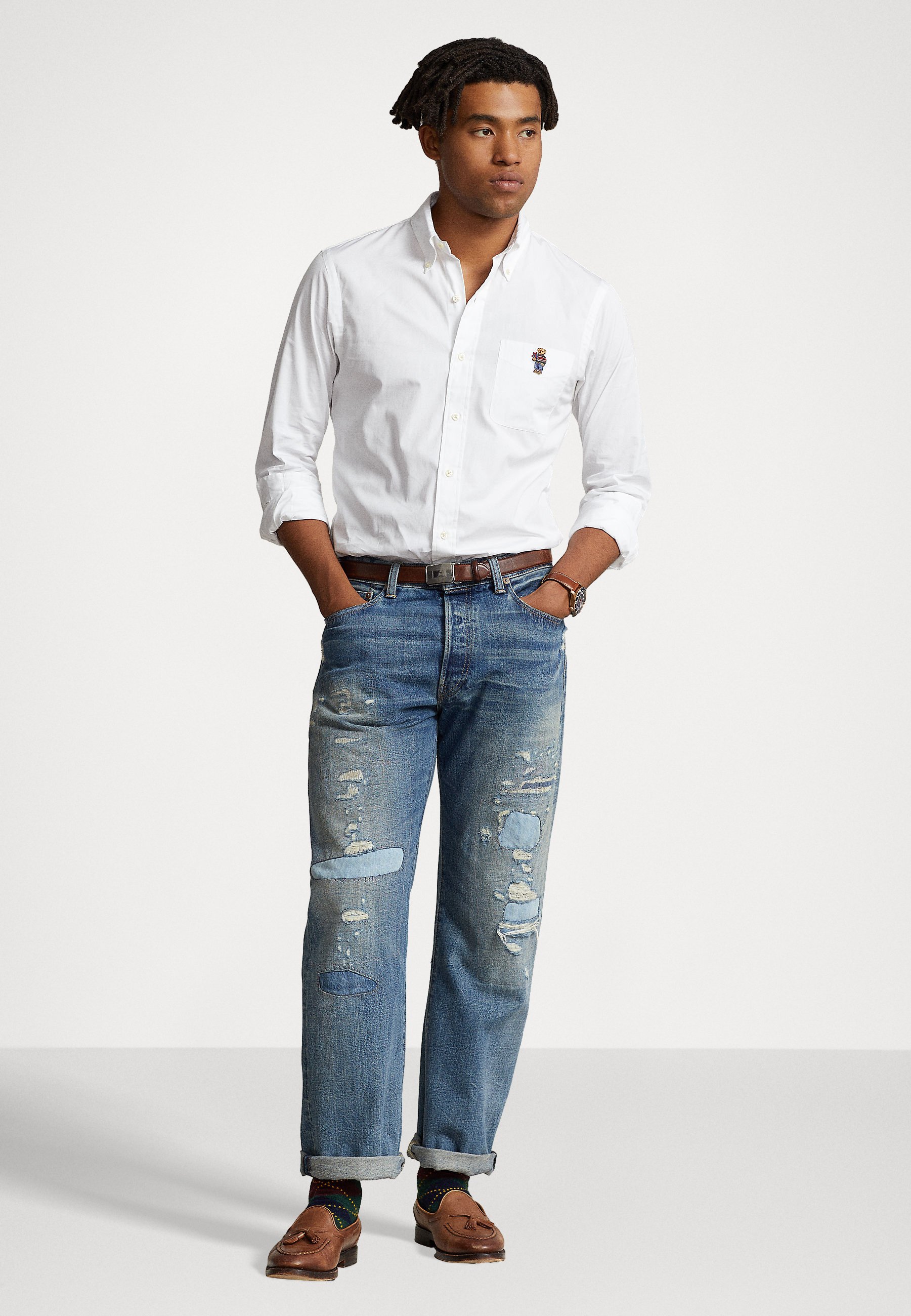 Polo Ralph Lauren LONG SLEEVE - Shirt - white
