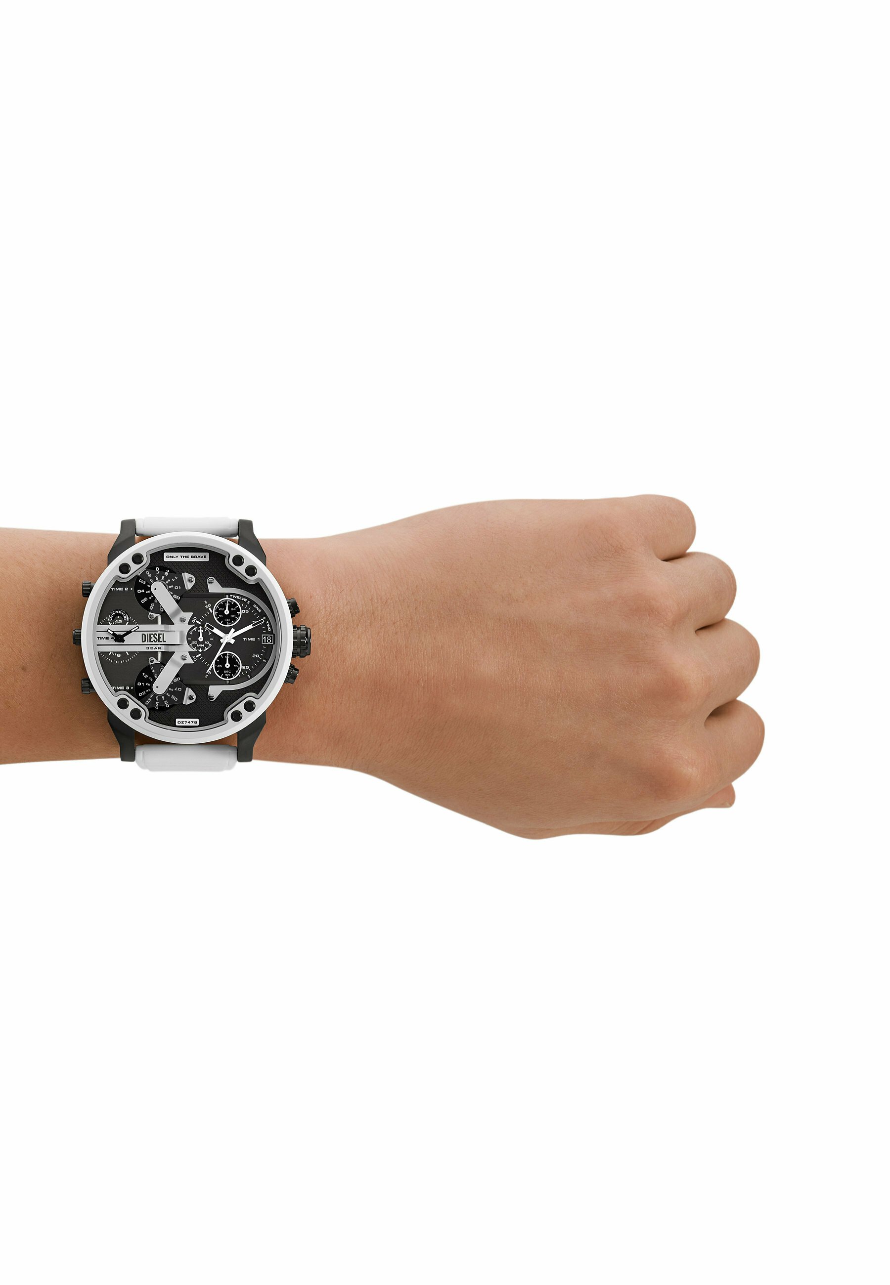Diesel TRADITIONAL MR DADDY 2.0 - Chronograph watch - white/gunmetal