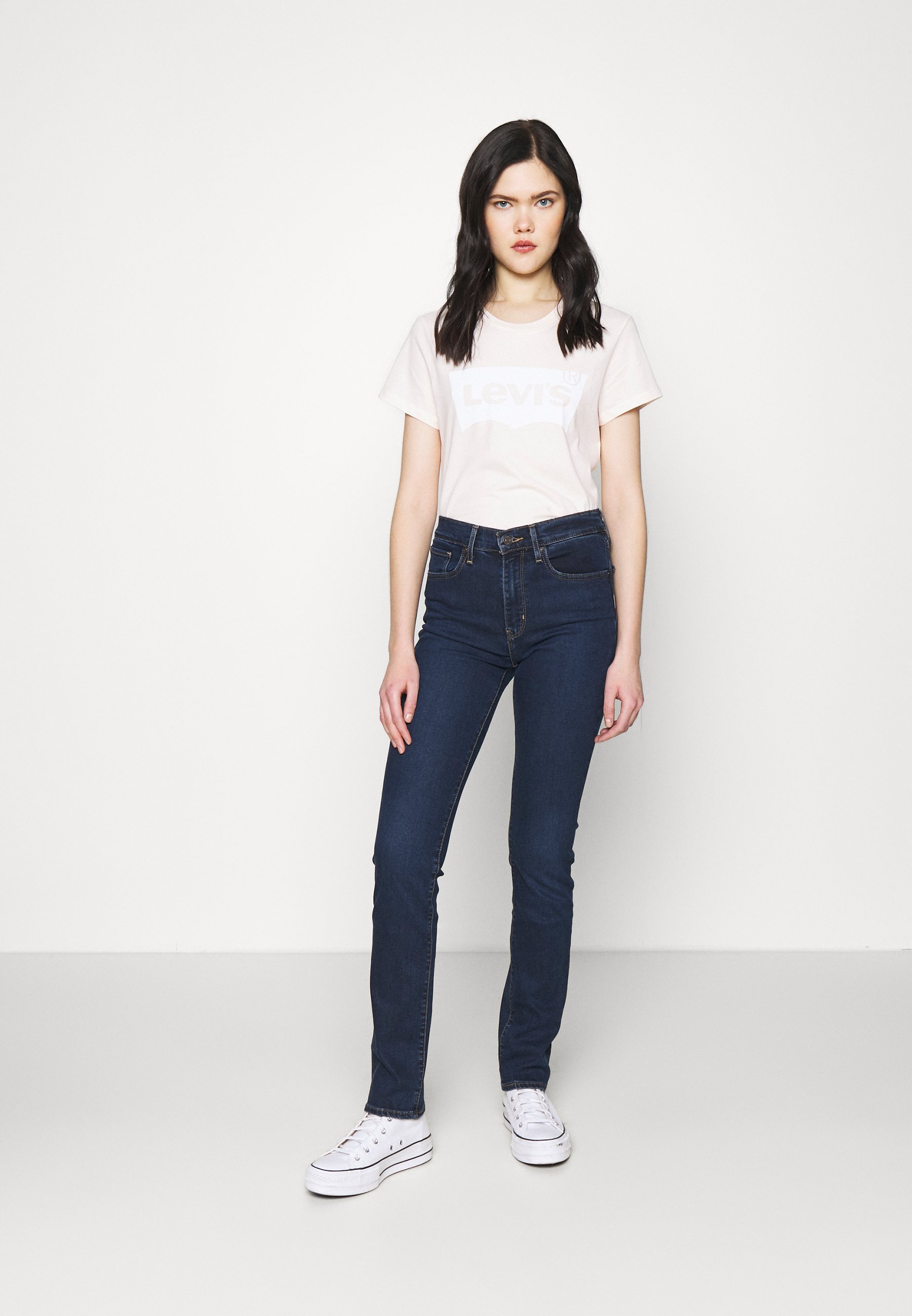 Levi's® 724™ HIGH RISE - Slim fit jeans - bogota sass/dark-blue denim