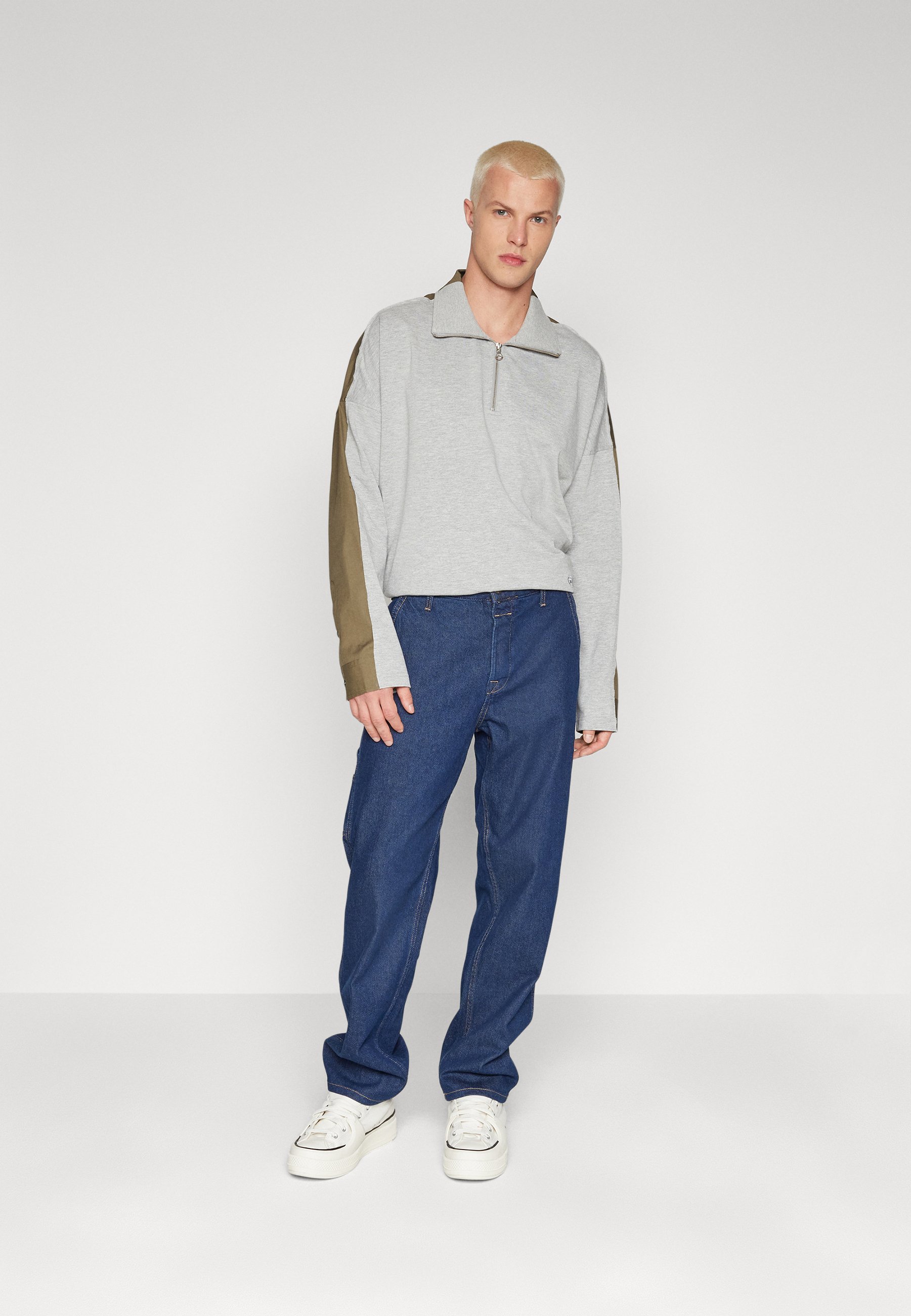 Diesel GAND A RUNWAY - Long sleeved top - green/grey/khaki