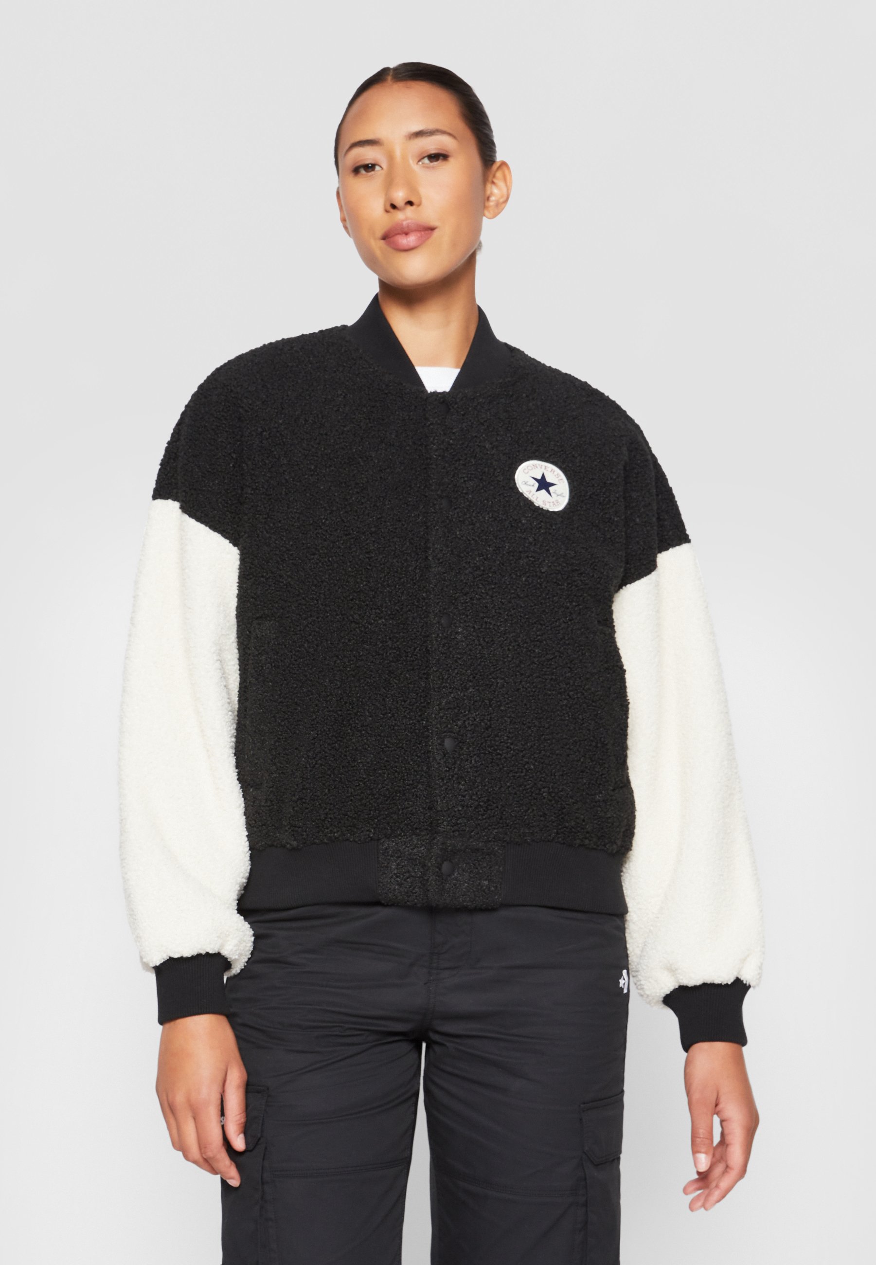Converse SHERPA VARSITY - Bomber Jacket - converse black/black
