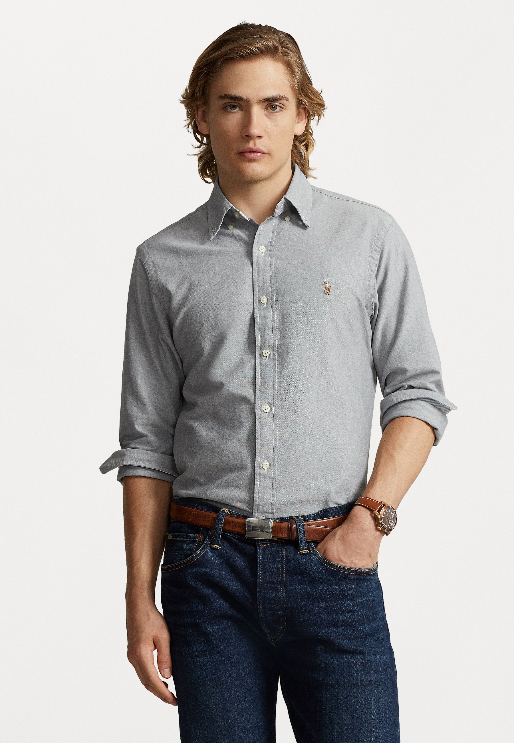 Polo Ralph Lauren LONG SLEEVE SHIRT - Shirt - slate/grey