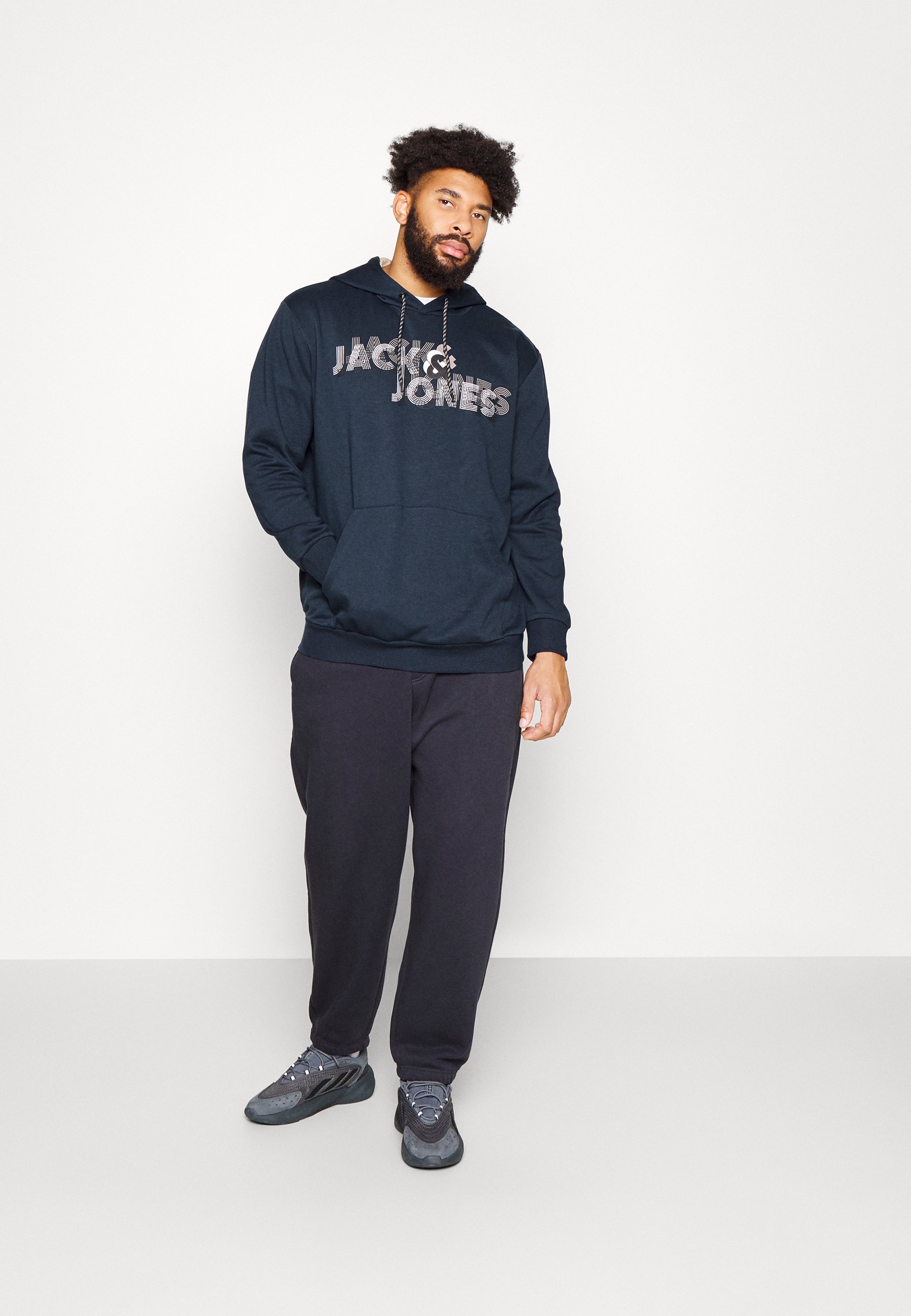 Jack &Jones JCOFRIDAY HOODY - Sweatshirt - navy/dark blue
