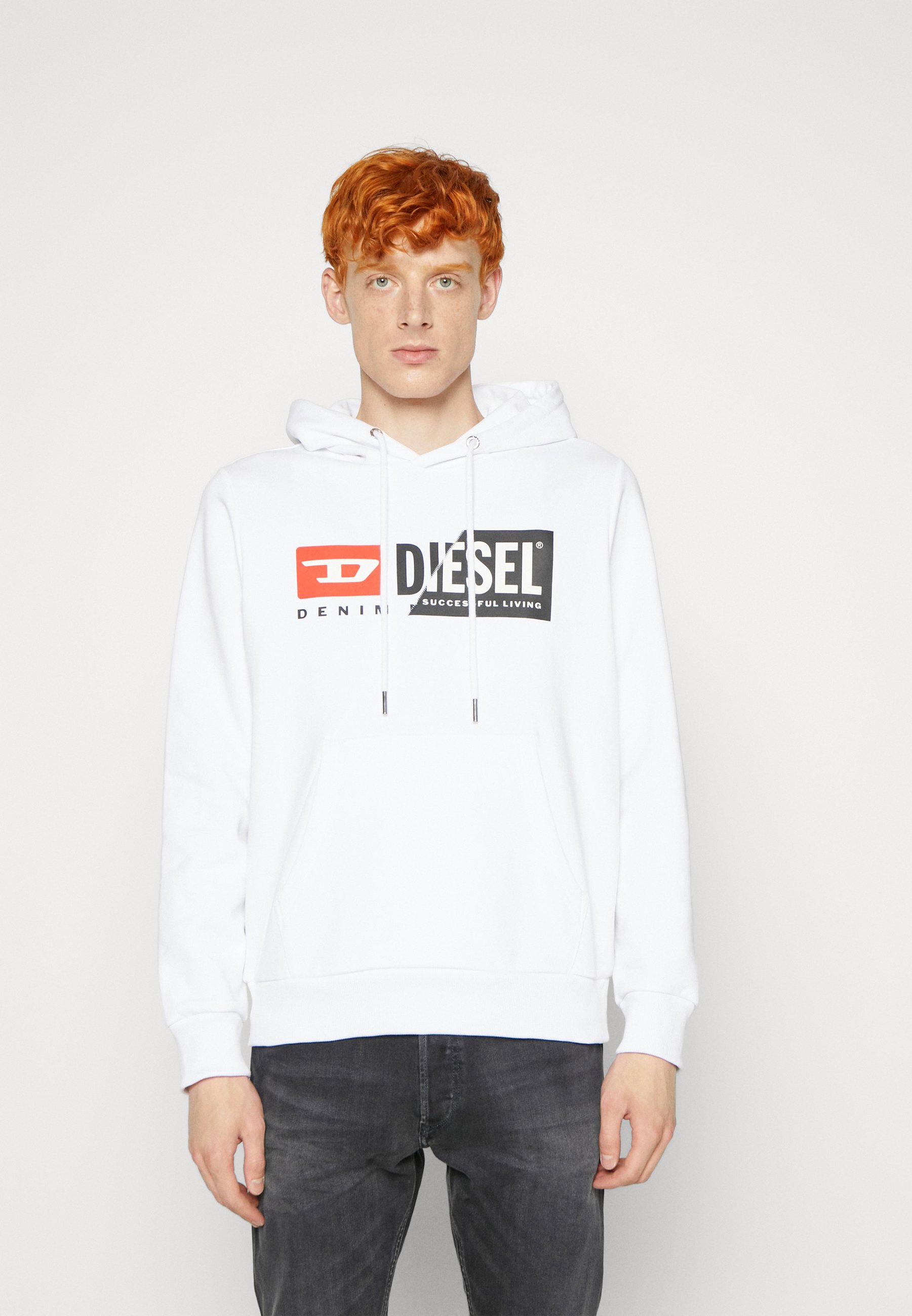 Diesel GIRK HOOD CUTY - Hoodie - white