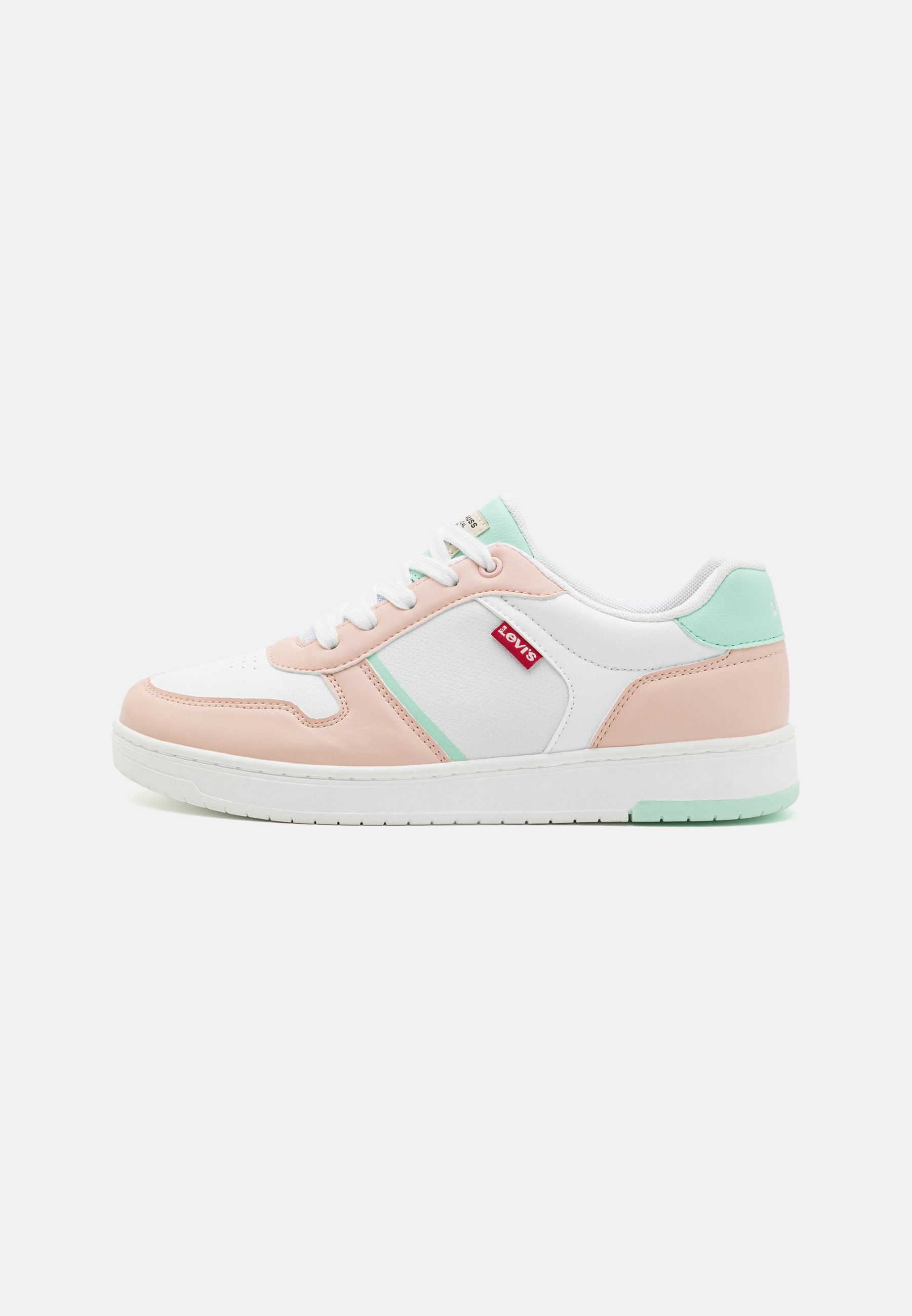 Levi's® KICK UNISEX - Trainers - white/pink/white