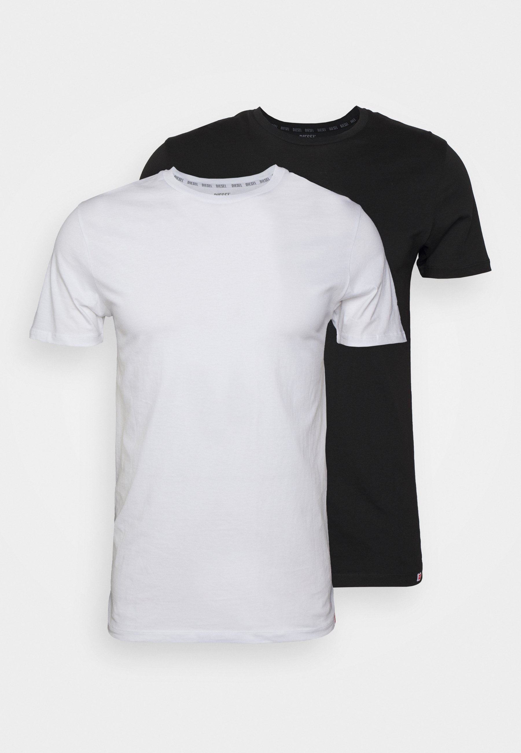 Diesel 2PACK UMTEE RANDAL TUBE - Undershirt - black & white/black