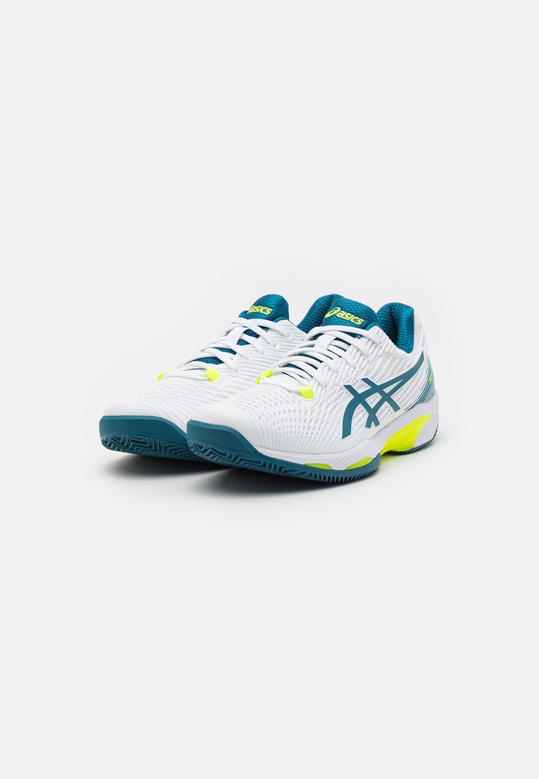 ASICS SOLUTION SPEED CLAY - Clay court tennis shoes - white/restful teal/white
