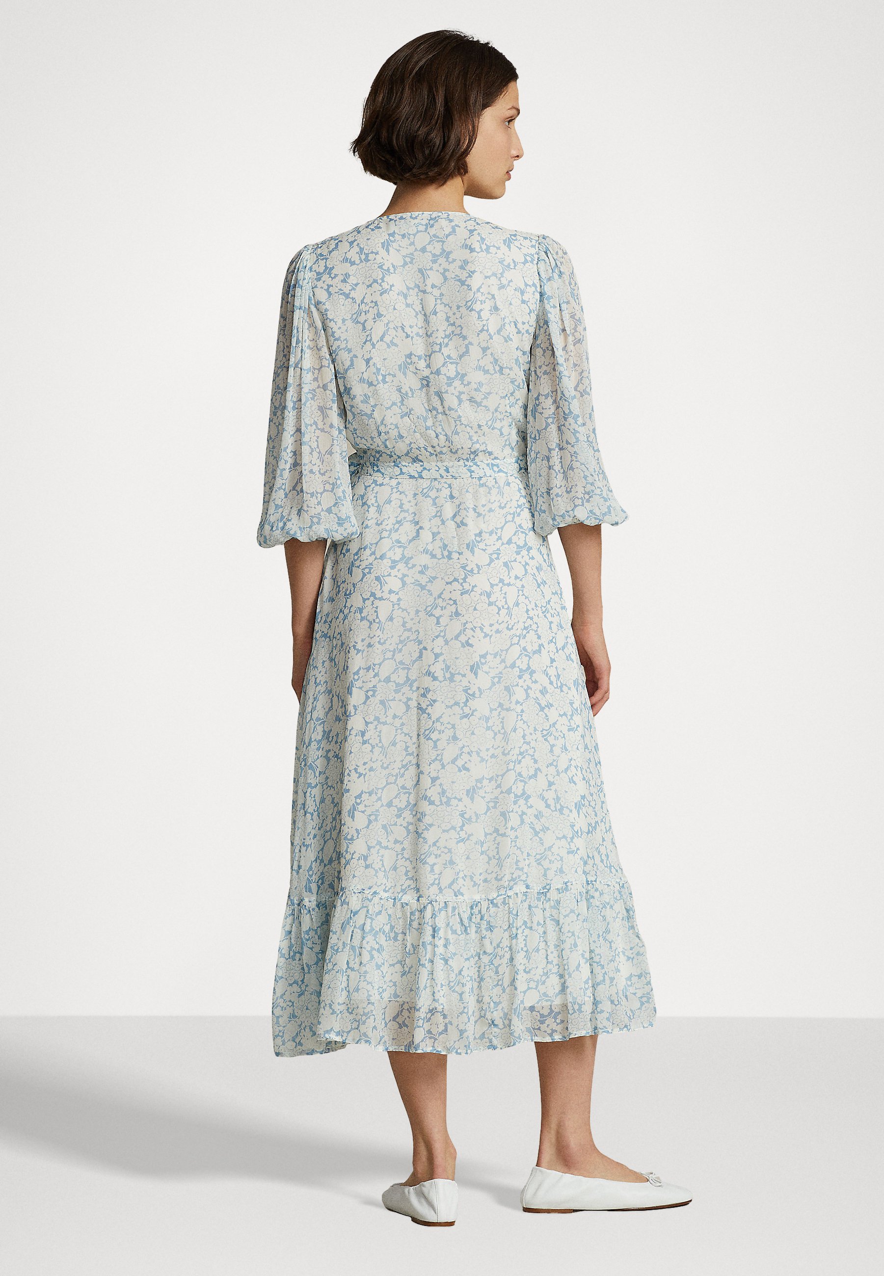 Polo Ralph Lauren LONG SLEEVE DAY DRESS - Day dress - cloud/light blue