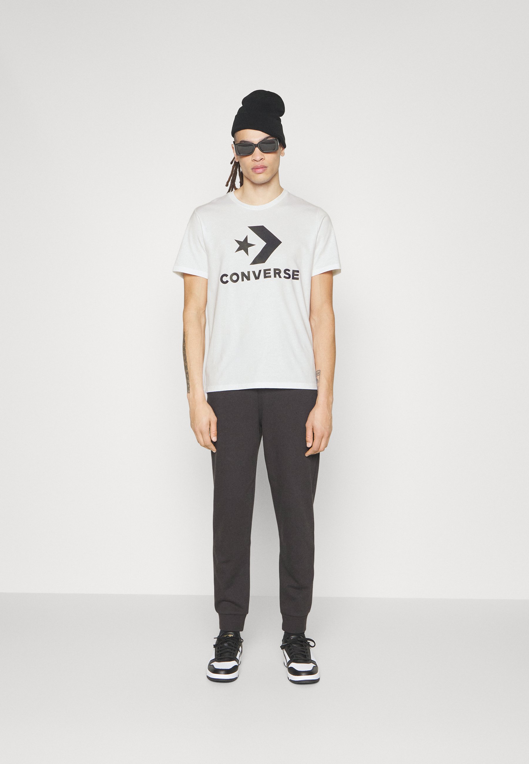 Converse GO TO STAR CHEVRON TEE UNISEX - Print T-shirt - white
