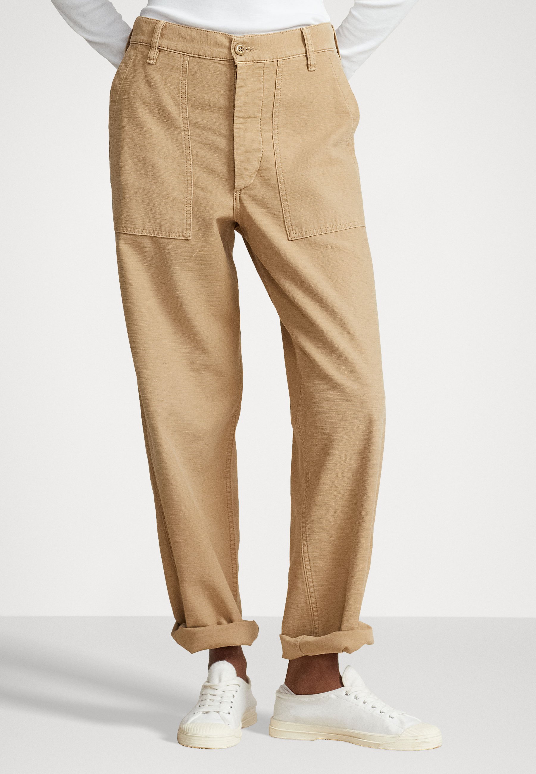 Polo Ralph Lauren FLAT FRONT - Trousers - khaki/beige
