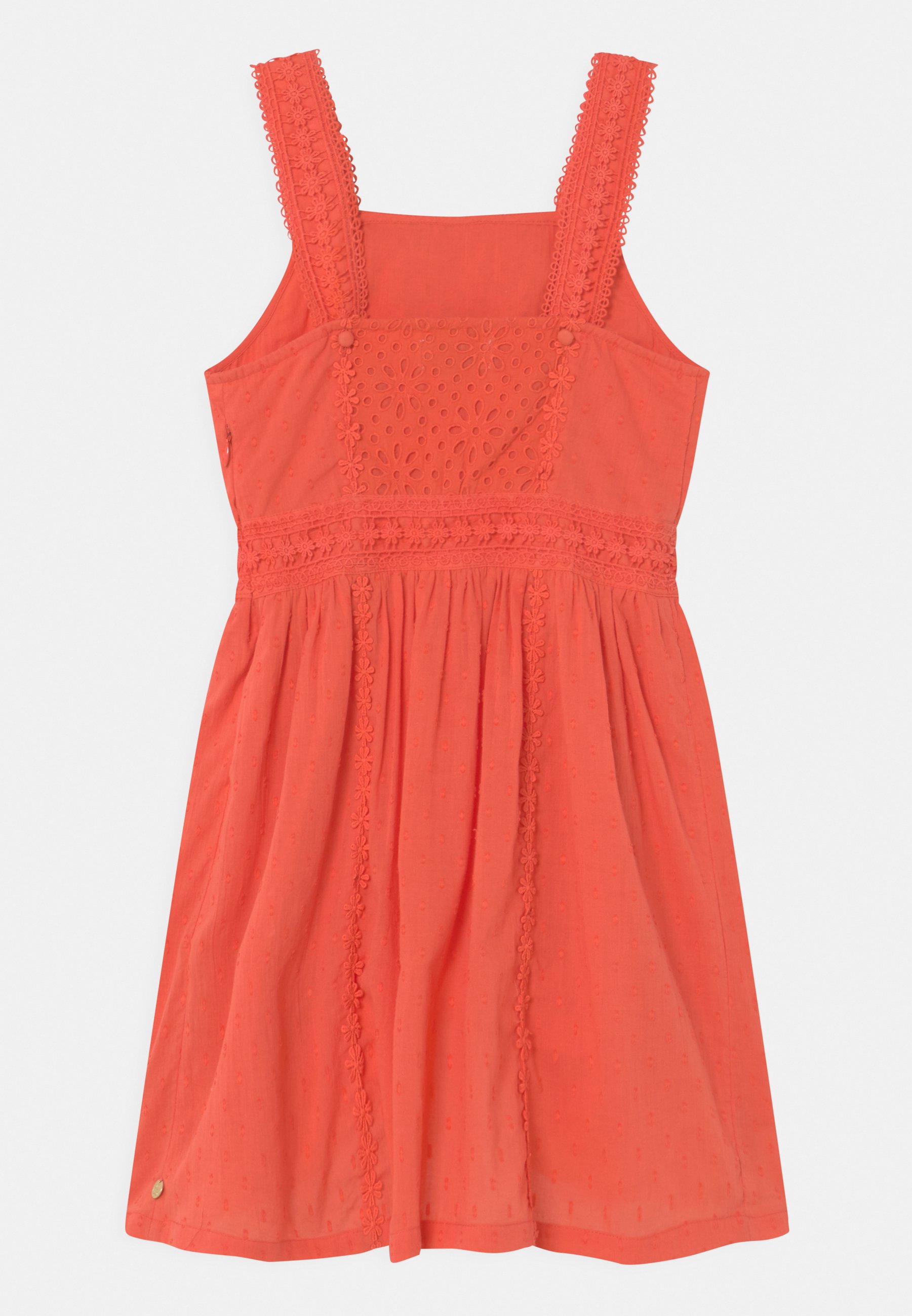 Scotch & Soda BRODERIE ANGLAISE TAPE DETAIL DRESS - Cocktail dress / Party dress - strawberry/red
