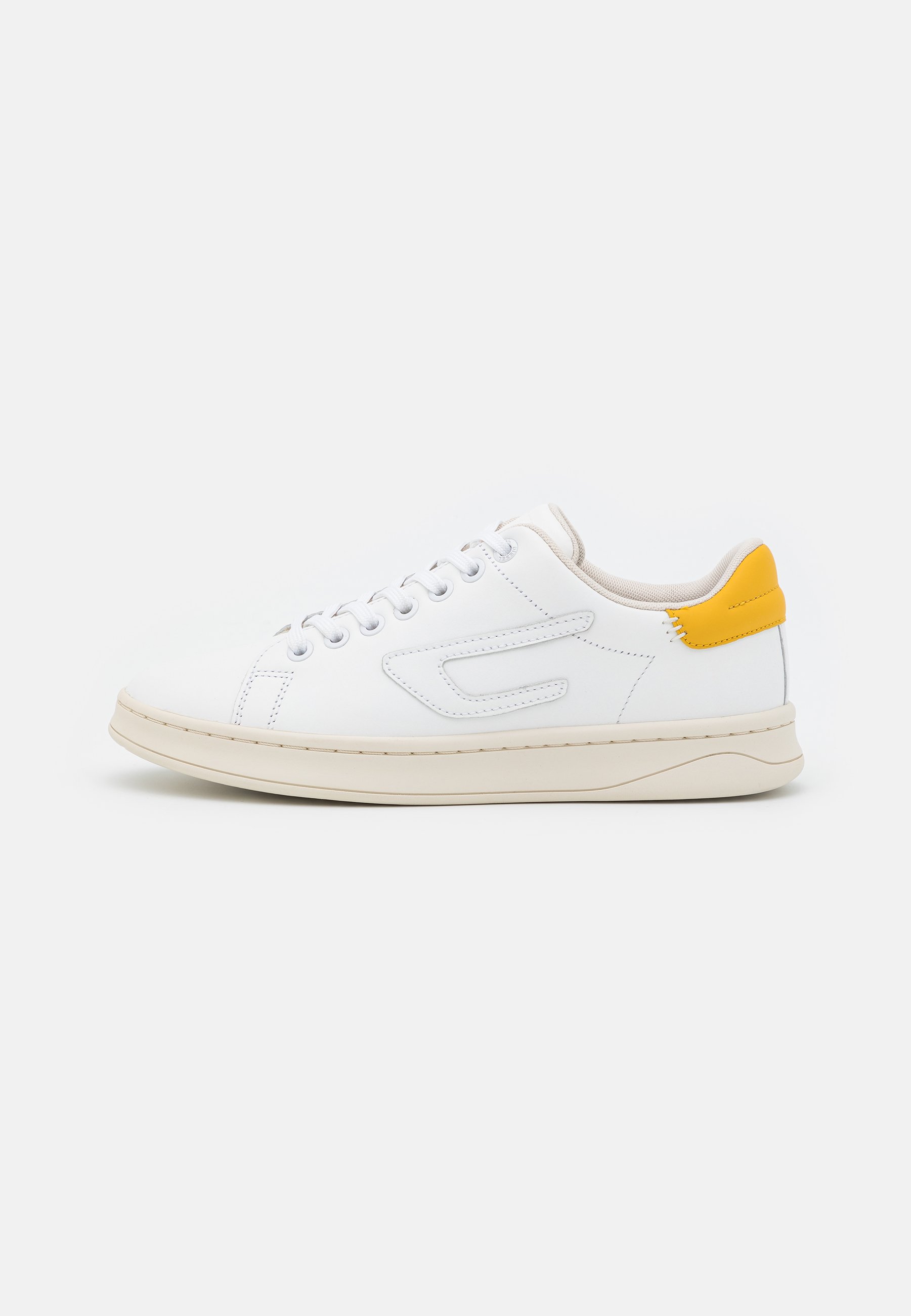 Diesel S-ATHENE LOW W - Trainers - white/yellow/white