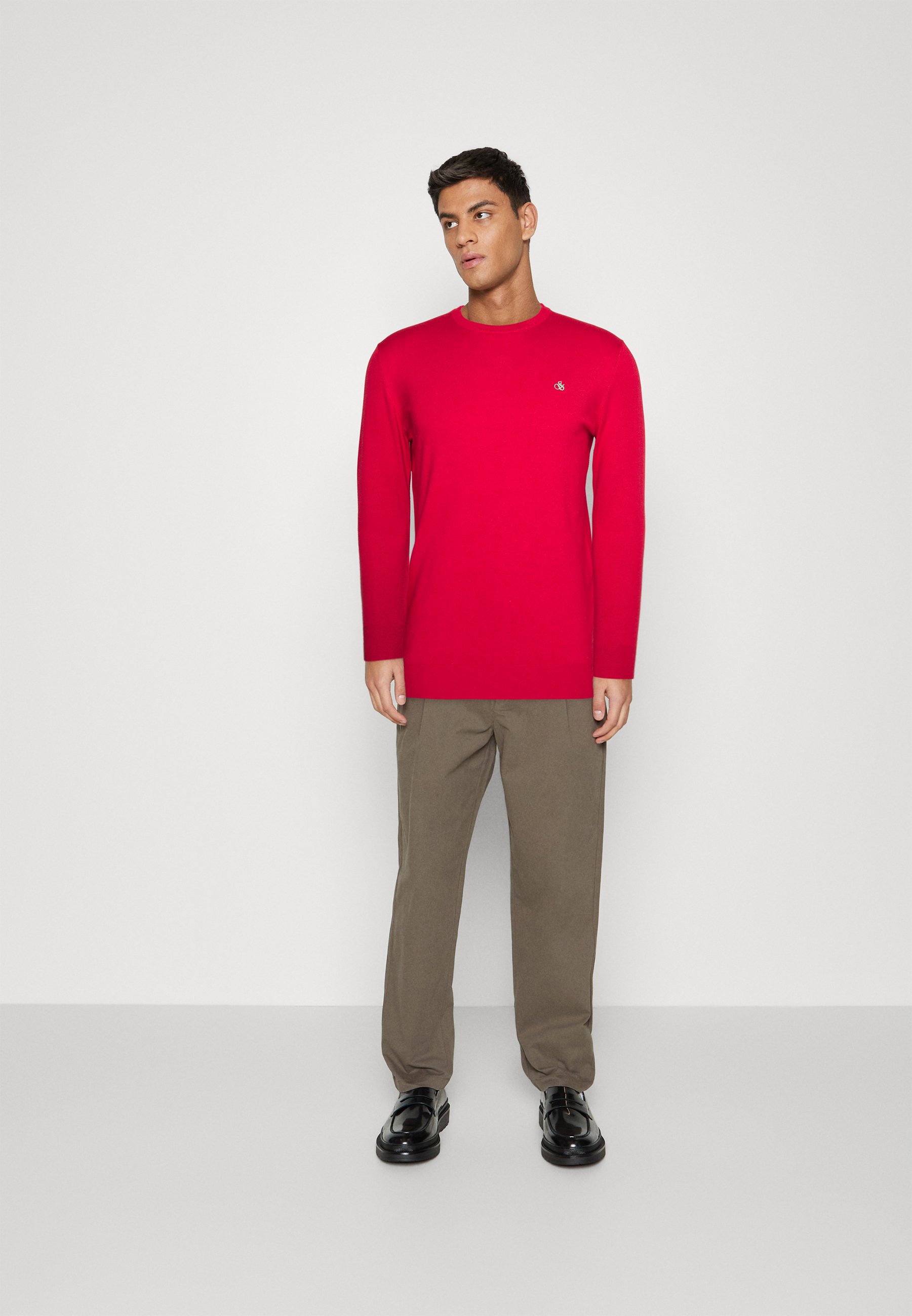 Scotch & Soda ESSENTIALS BLEND CREWNECK  - Jumper - red tulip/red