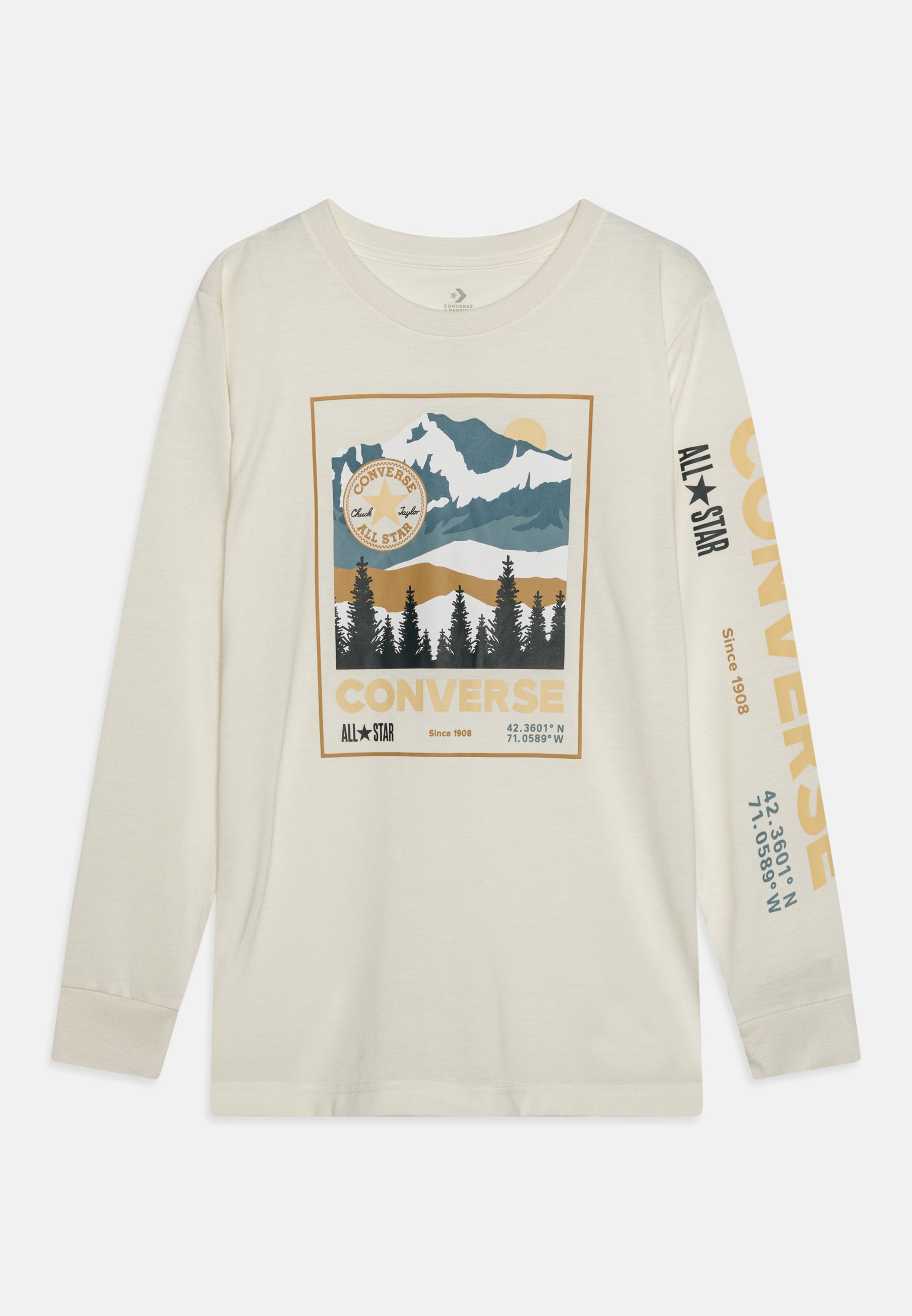 Converse MOUNTAIN LOGO UNISEX - Long sleeved top - egret/off-white