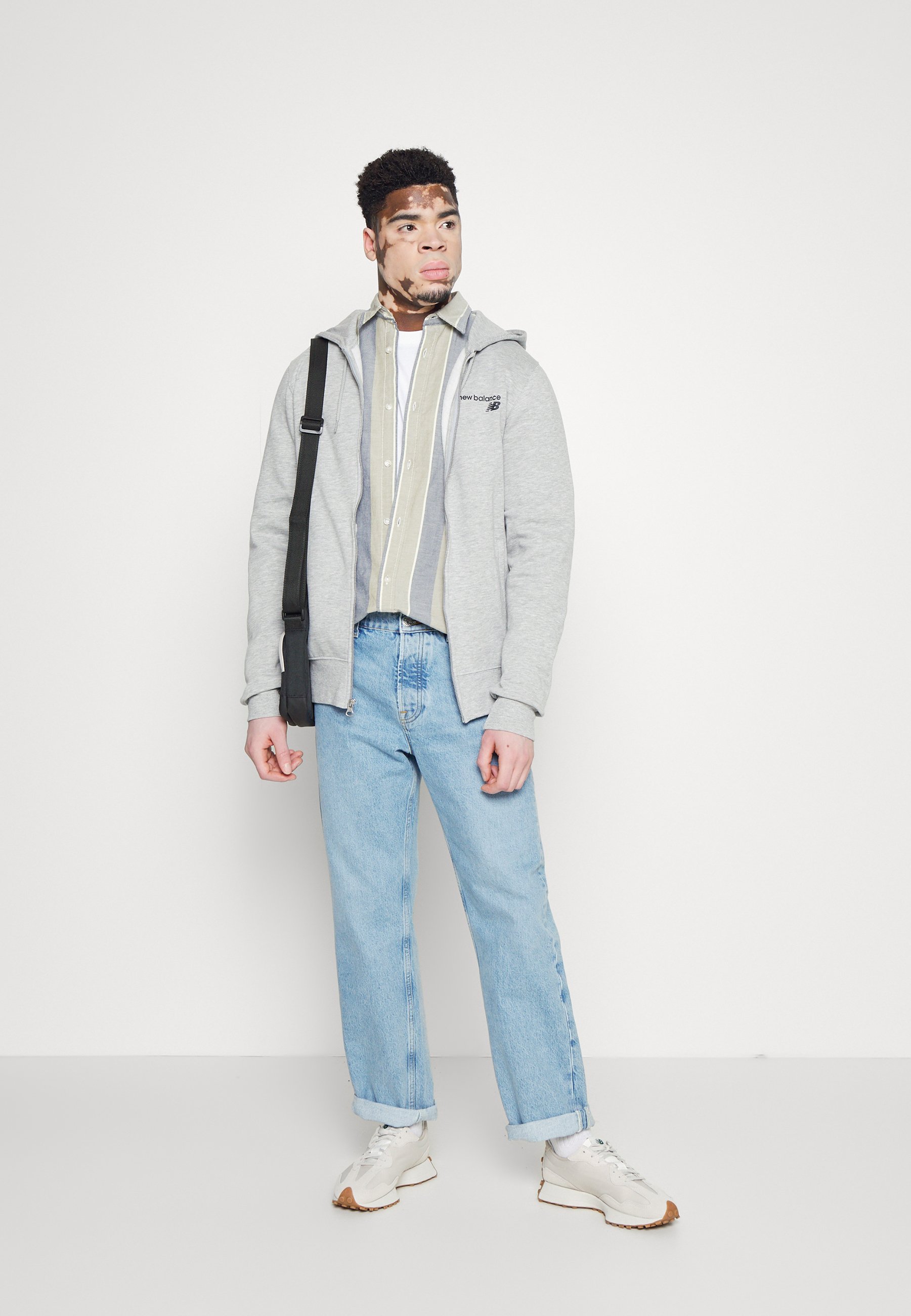 NB CLASSIC CORE FULL ZIPPER - Zip-up sweatshirt - athletic grey/mottled grey