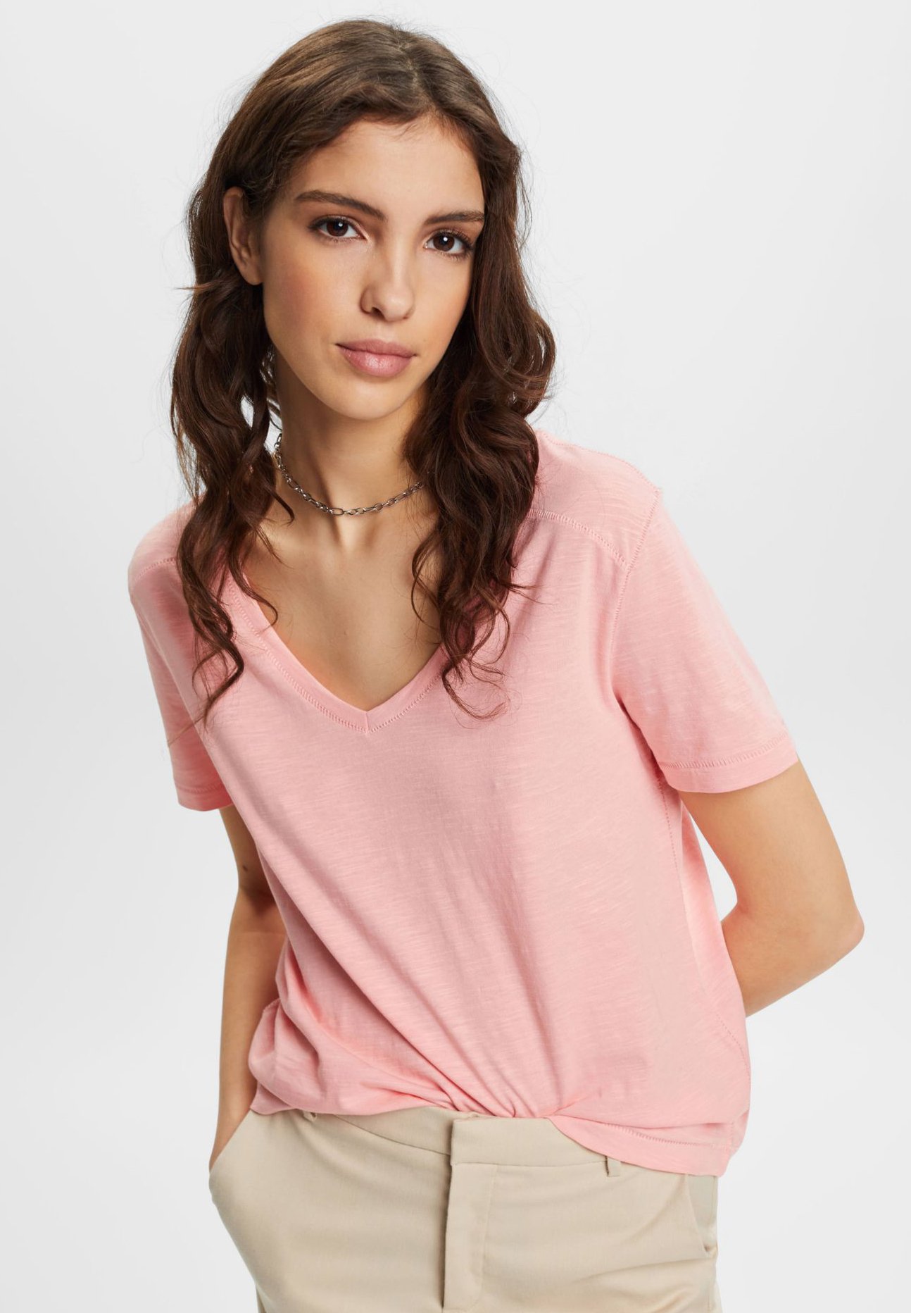 Esprit STICHT - Basic T-shirt - pink