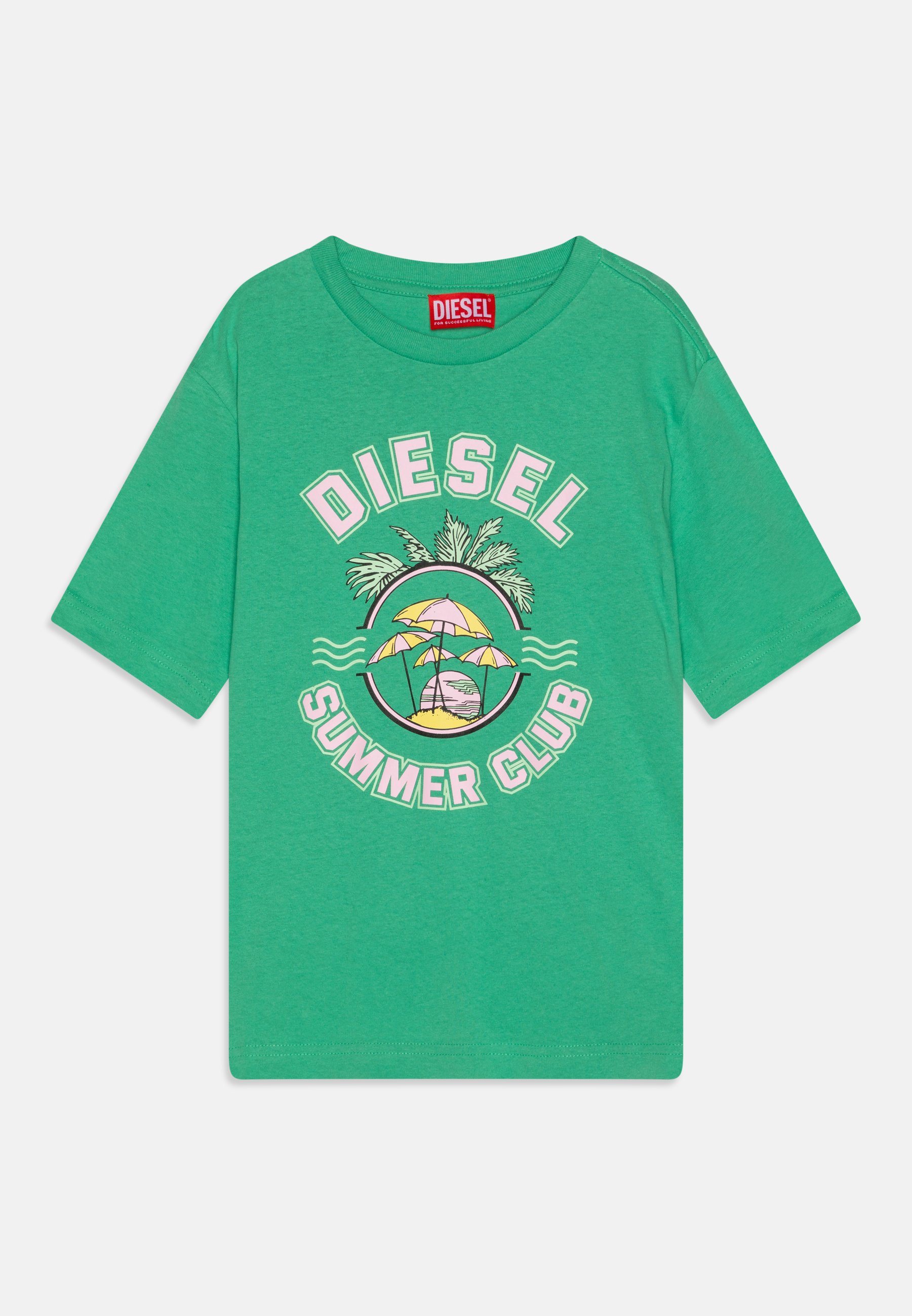 Diesel TJUSY OVER UNISEX - Print T-shirt - katydid/light green
