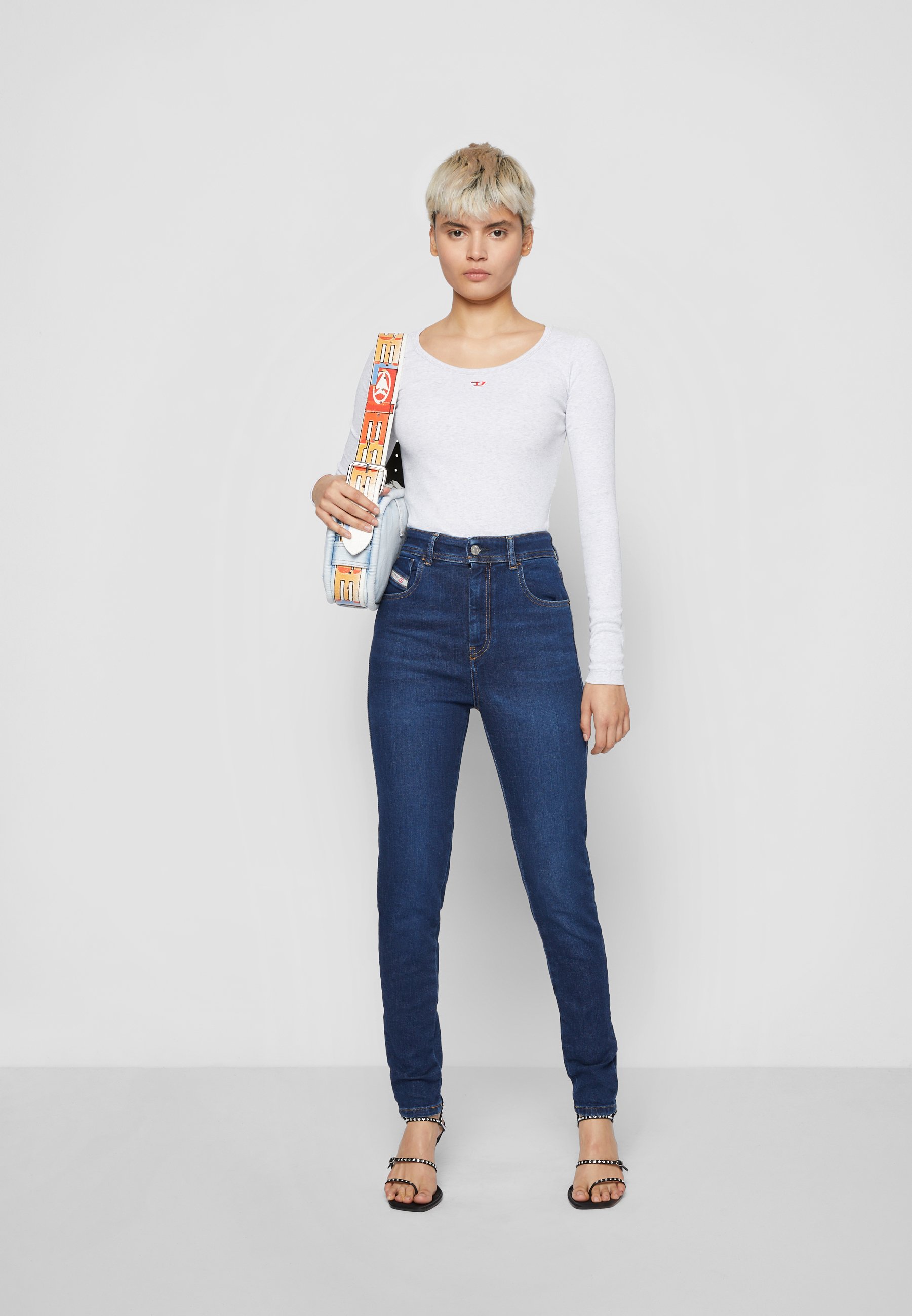 Diesel 1984 SLANDY-HIGH DIESEL LIBRARY - Jeans Skinny Fit - denim/dark-blue denim