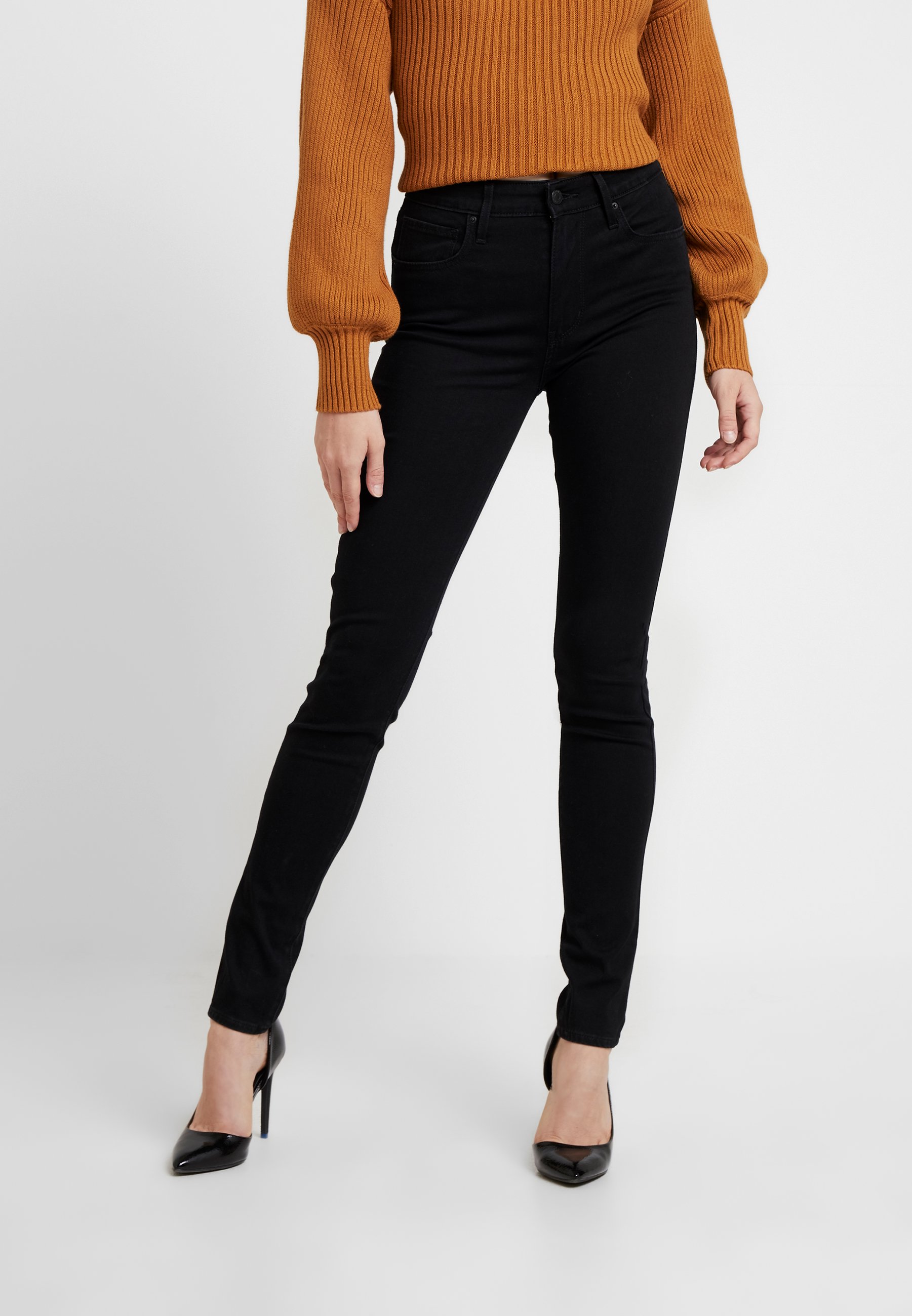 Levi's® 721™ HIGH RISE SKINNY - Slim fit jeans - black/black denim