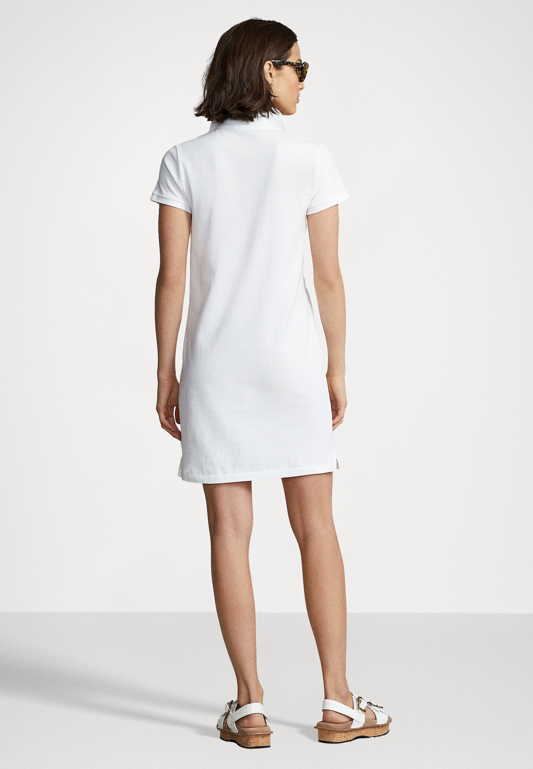 Polo Ralph Lauren SHORT SLEEVE CASUAL DRESS - Day dress - white