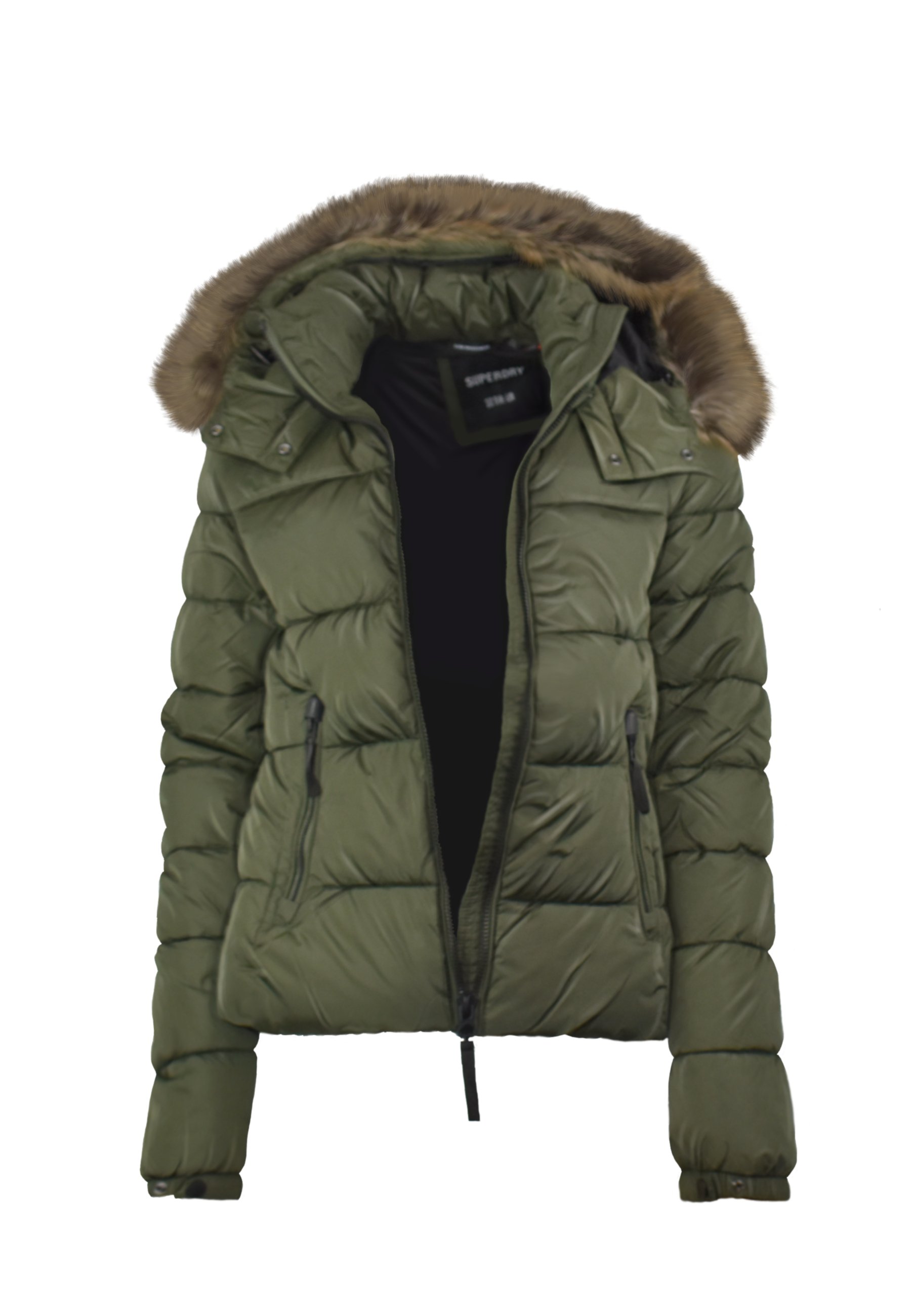 Superdry CODE HOOD FUJI LUXE  - Winter jacket - dark moss/khaki