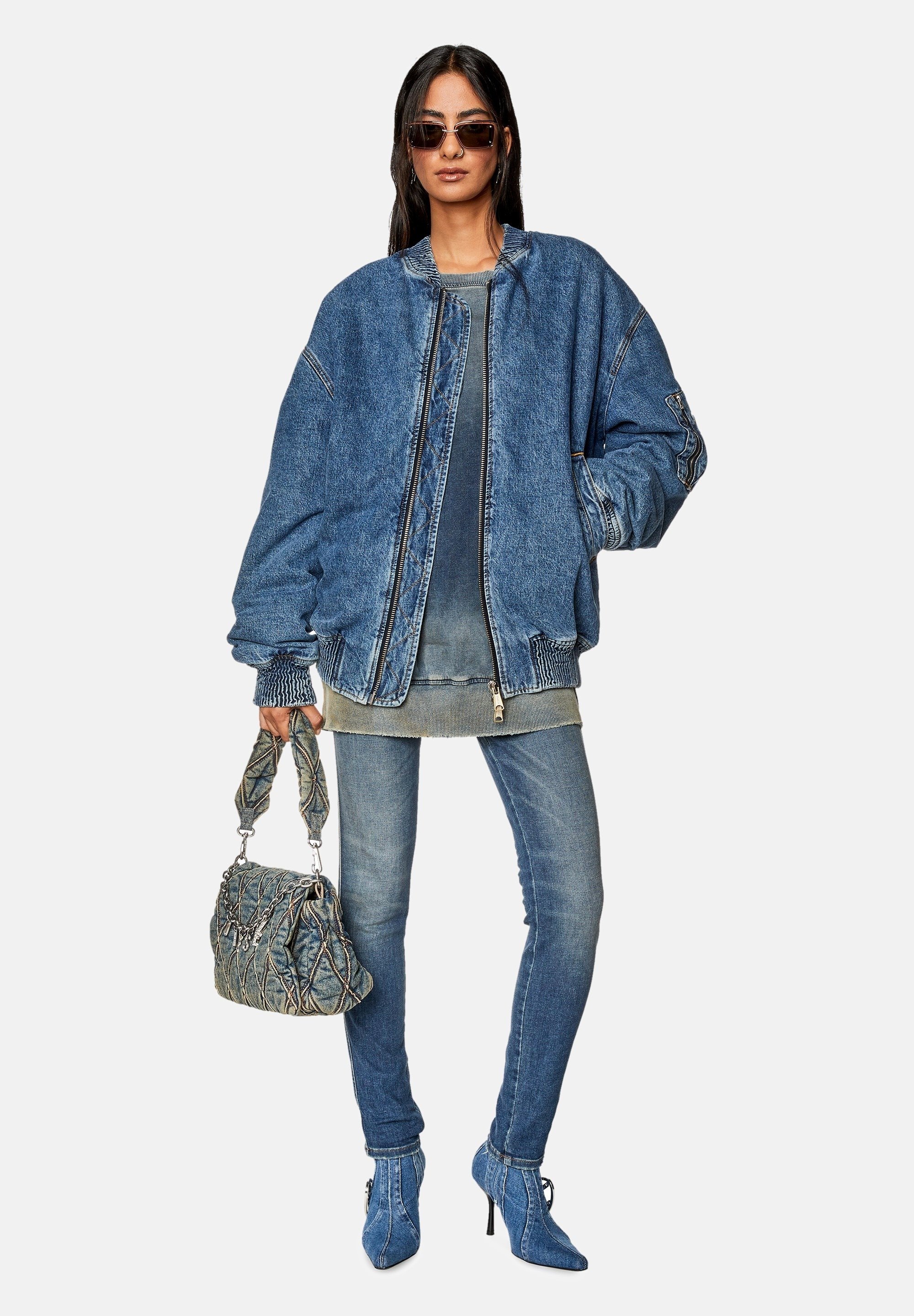 Diesel BABHILA - Jeans Skinny Fit - dark blue/dark-blue denim