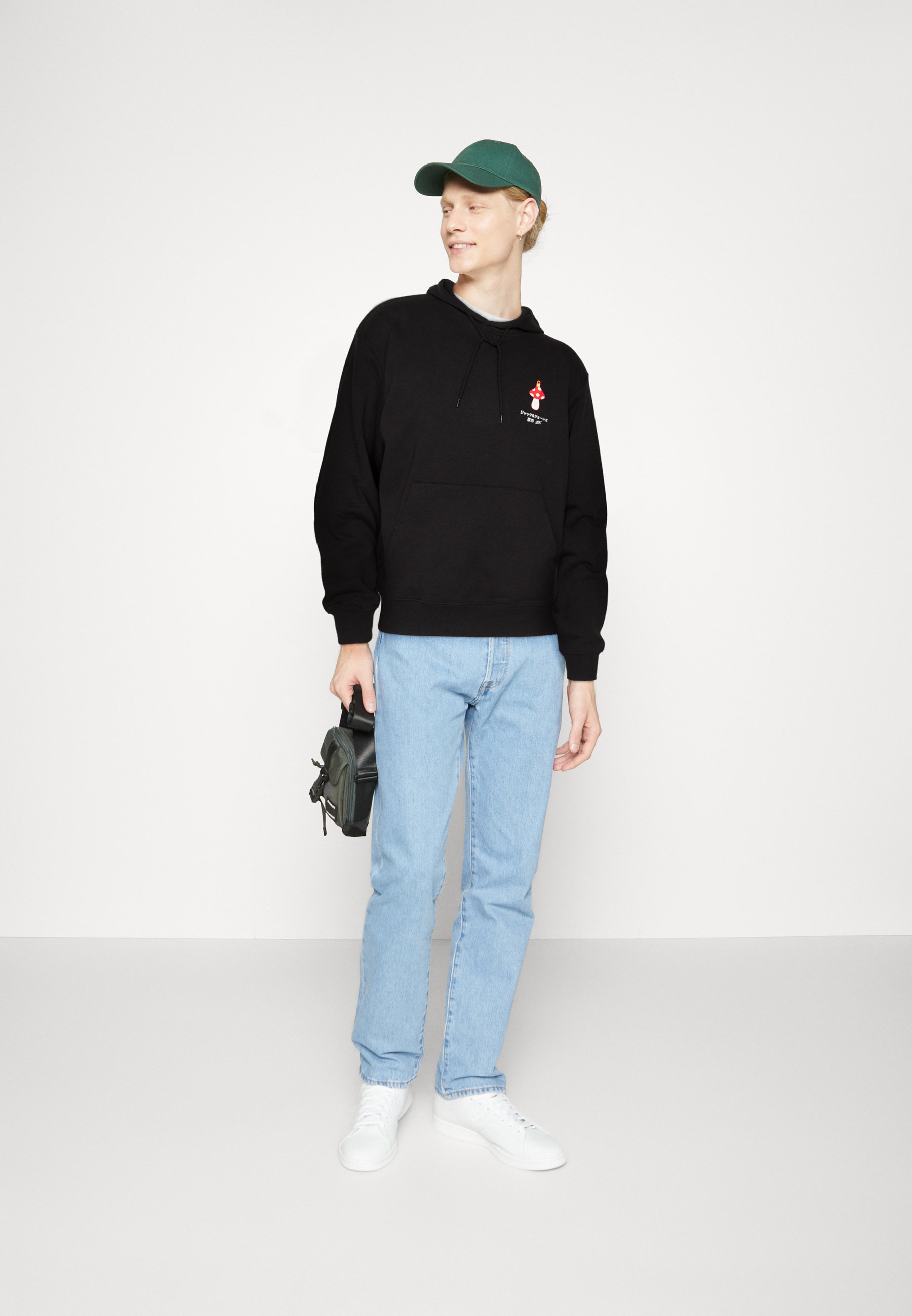 Jack &Jones JORCEREMONY  HOOD XMAS - Sweatshirt - black