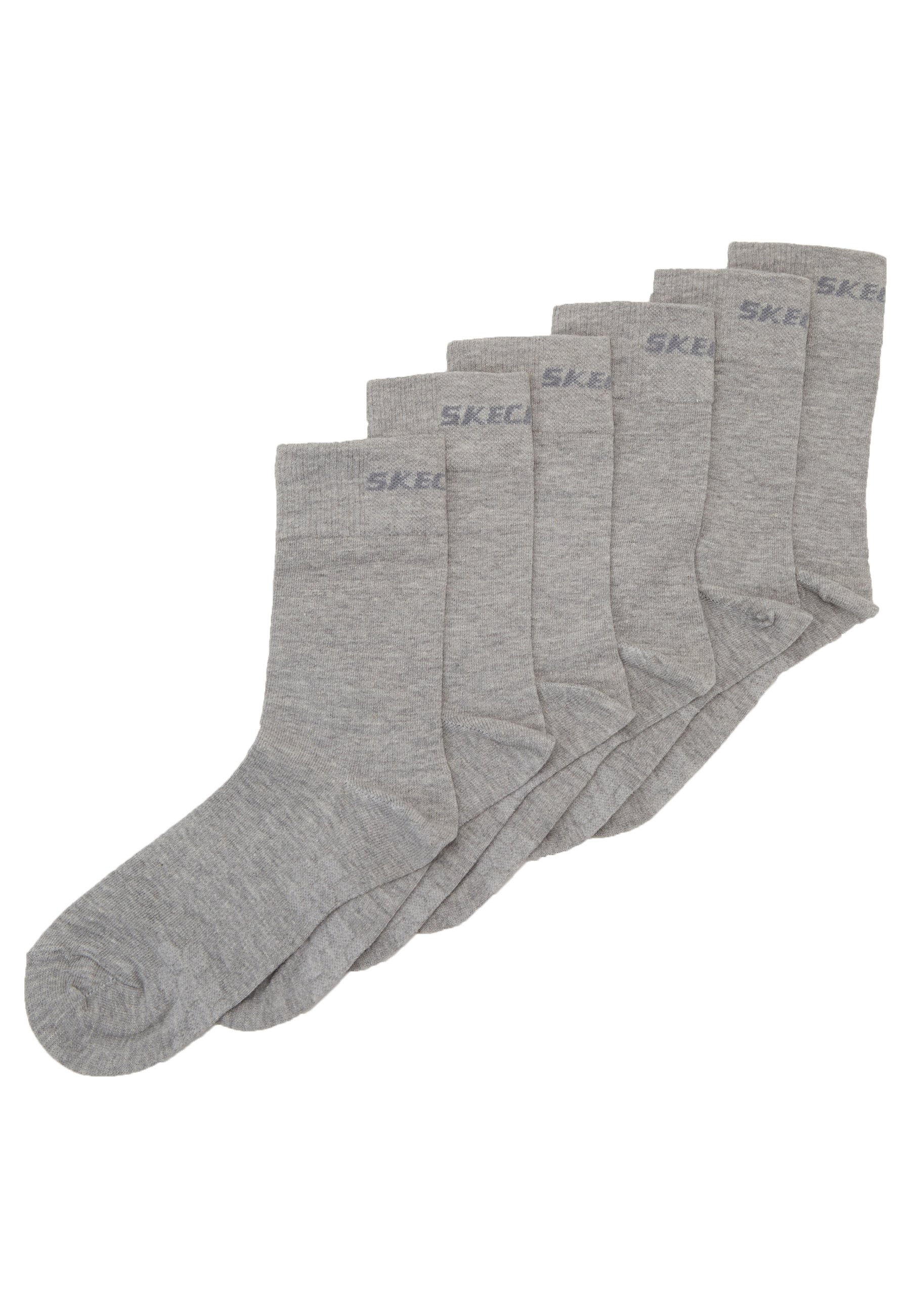 Skechers BASIC  6 PACK - Socks - light grey melange/light grey