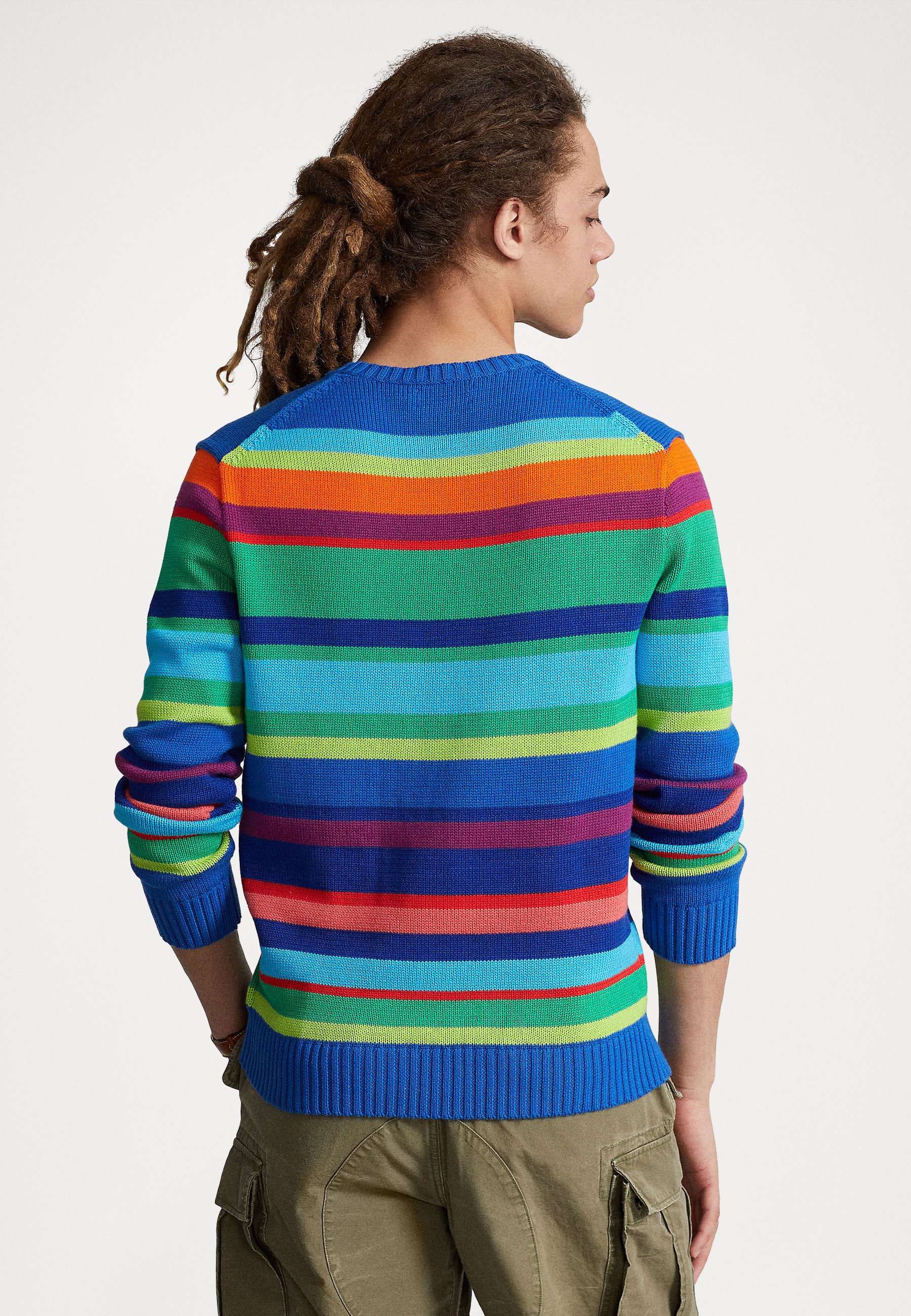 Polo Ralph Lauren STRIPED COTTON CREWNECK JUMPER - Jumper - multi-coloured