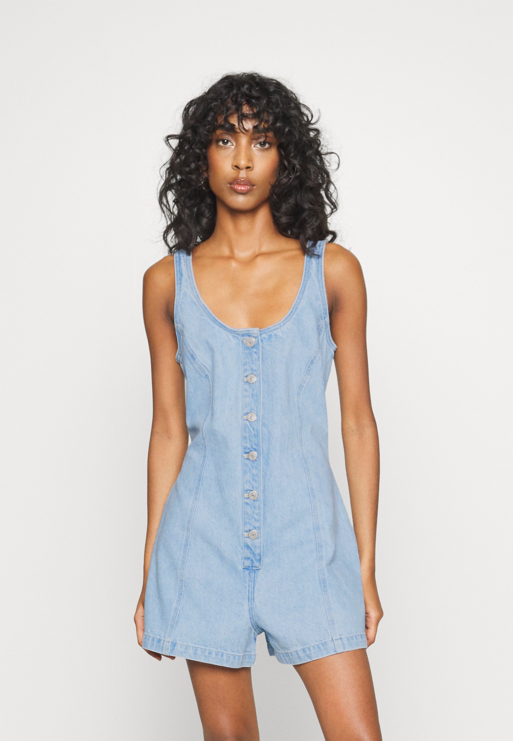 Levi's® ALEK ROMPER - Jumpsuit - indigo stonewash/light-blue denim