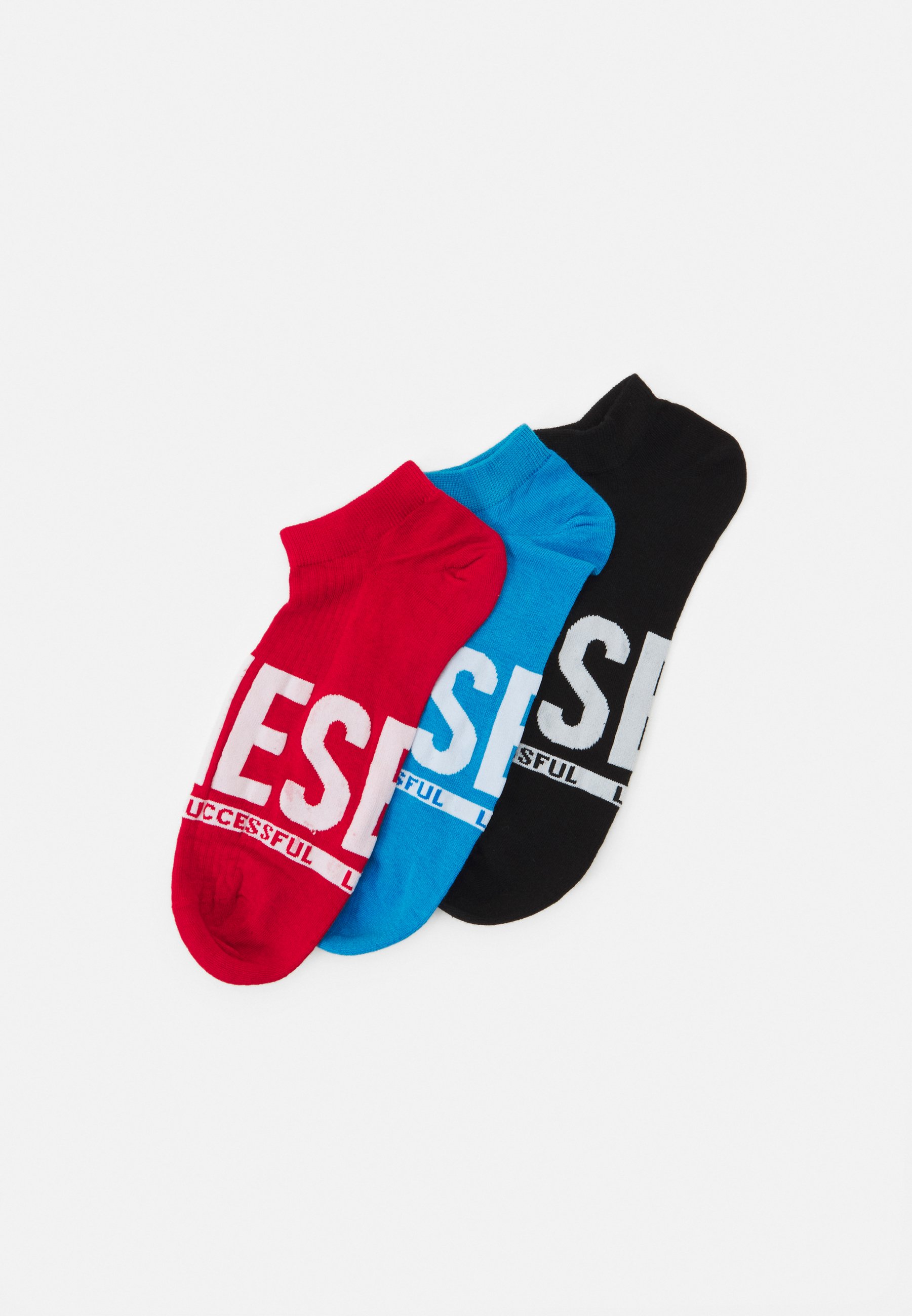 Diesel SKM-GOST-THREEPACK 3 PACK - Socks - red/black/blue/black