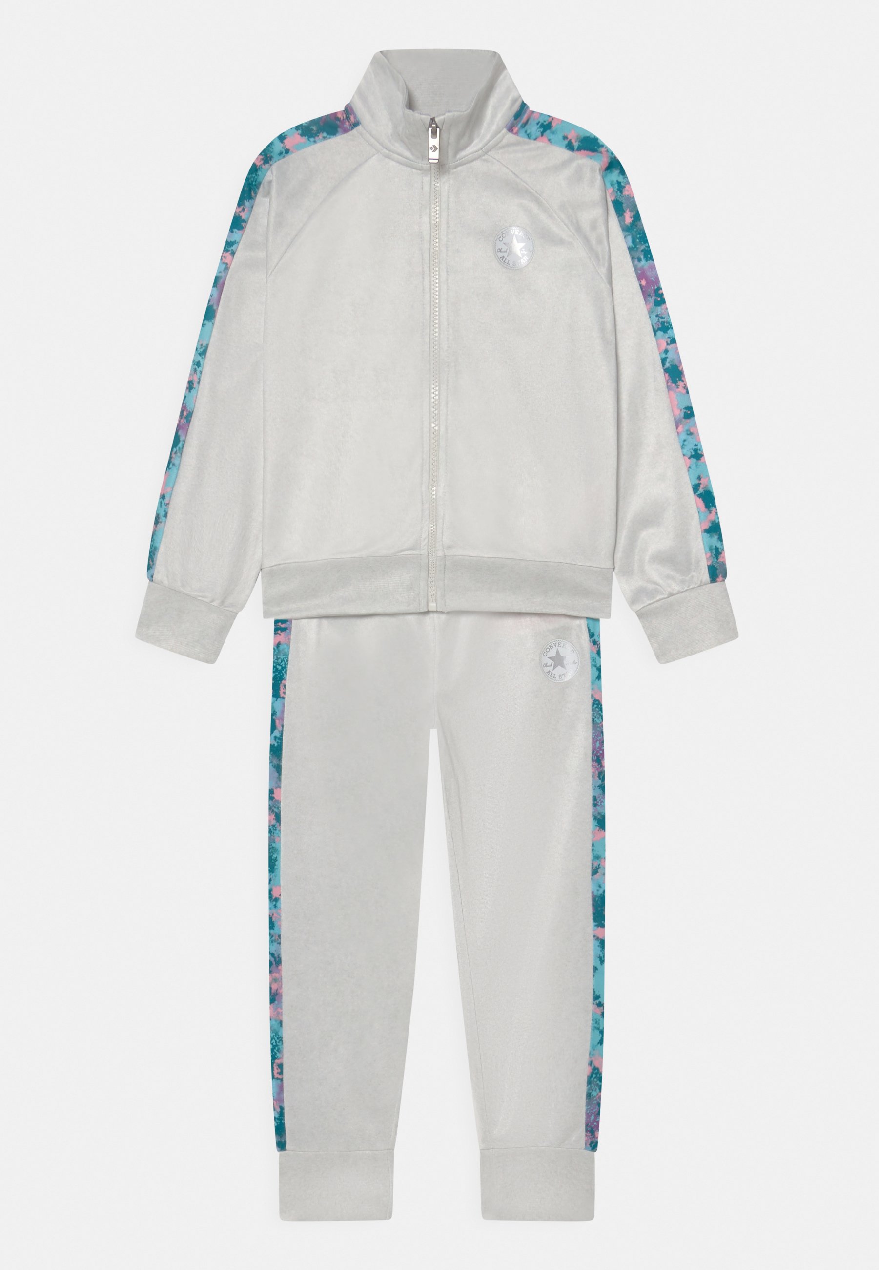 Converse PRINT BLOCKED SET - Tracksuit - light gray heather/grey