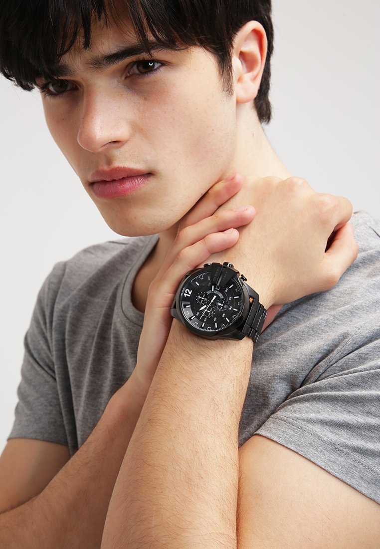 Diesel MEGA CHIEF - Chronograph watch - schwarz/black